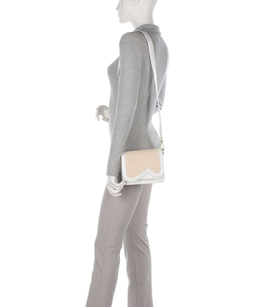 Bogner Bex Rafia Eartha Shoulder bag white