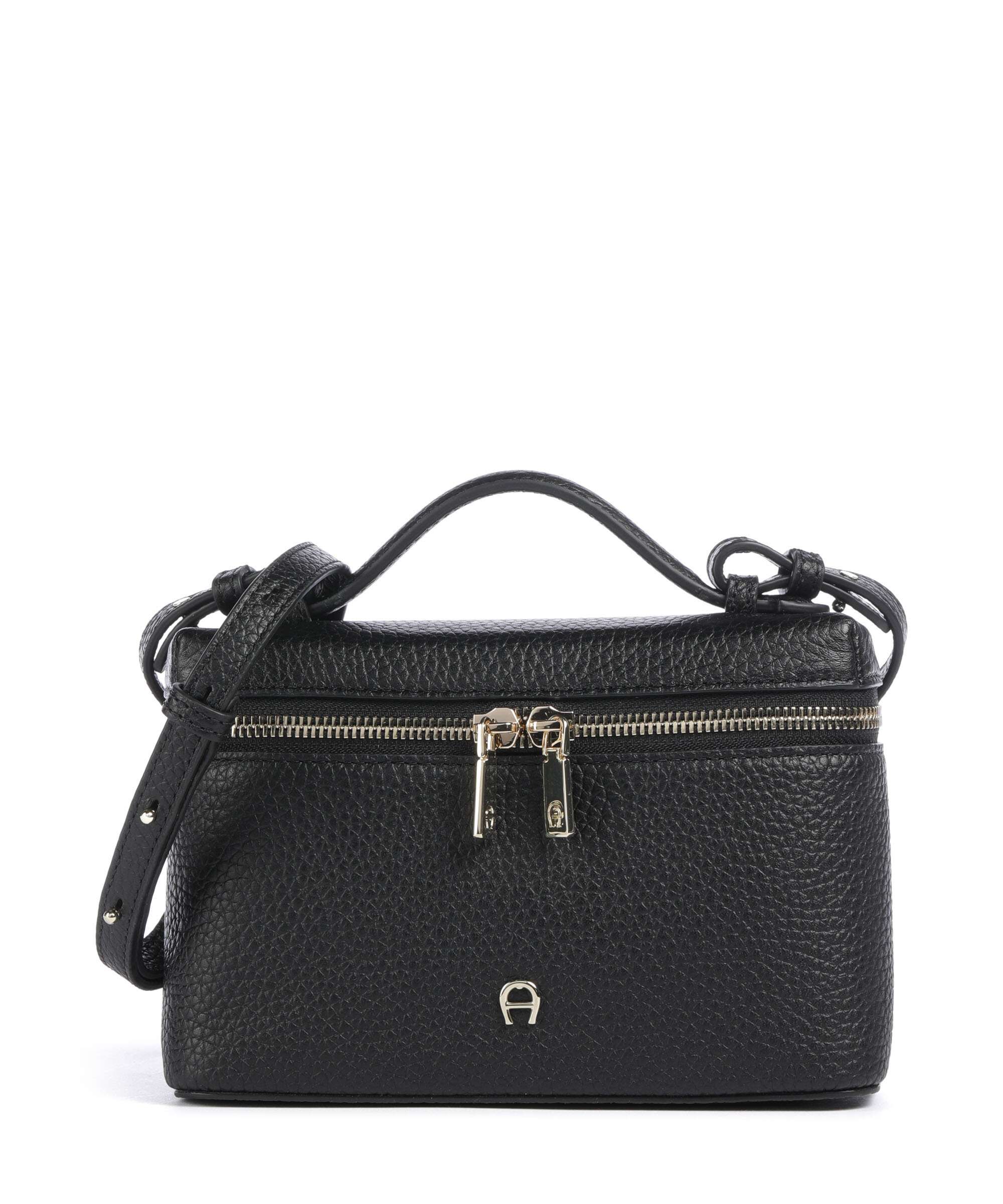 Aigner Zelda XS Umhängetasche genarbtes Rindsleder black - 133056