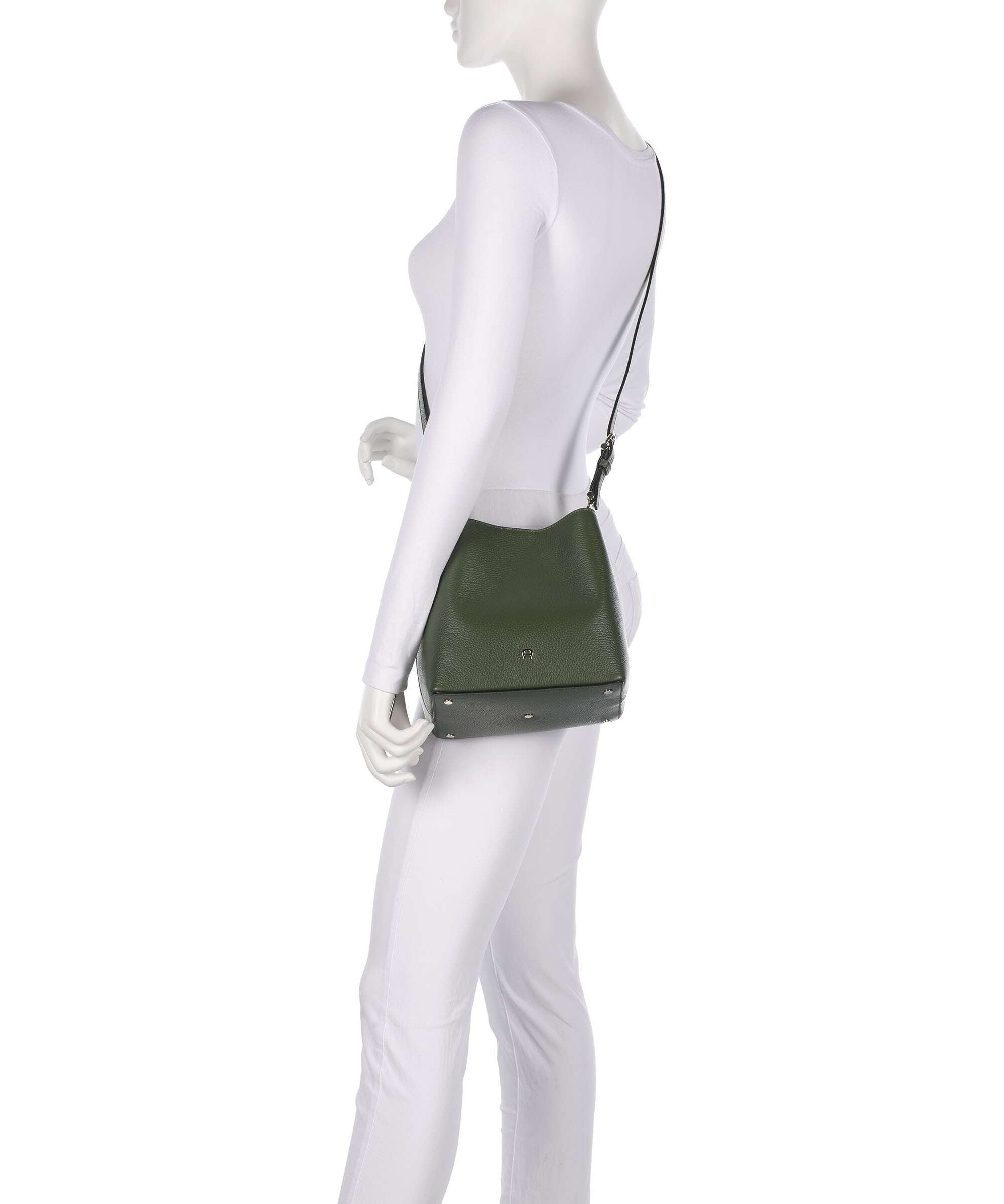 Aigner Delia S Bucket bag dark olive