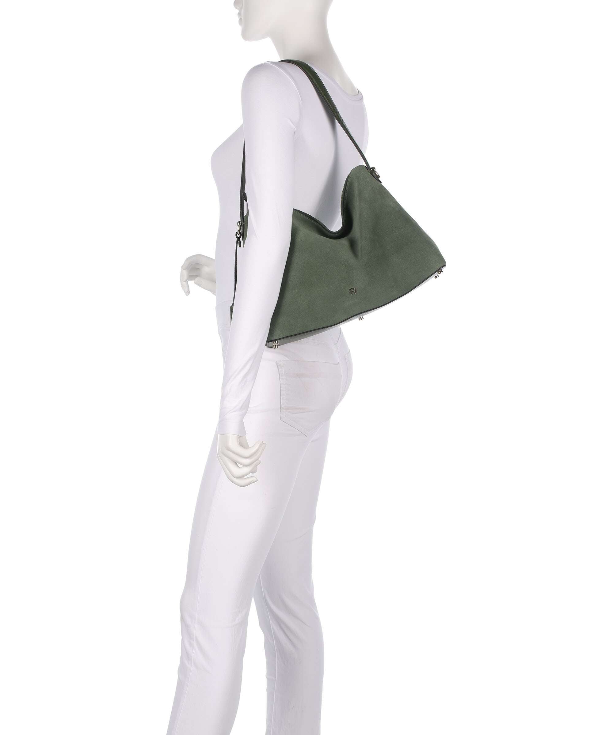 Aigner Delia M Hobo bag dark olive