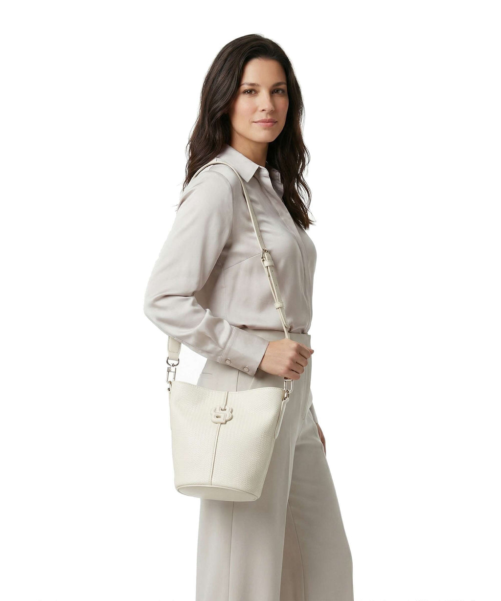 BOSS Anett Bucket bag open white