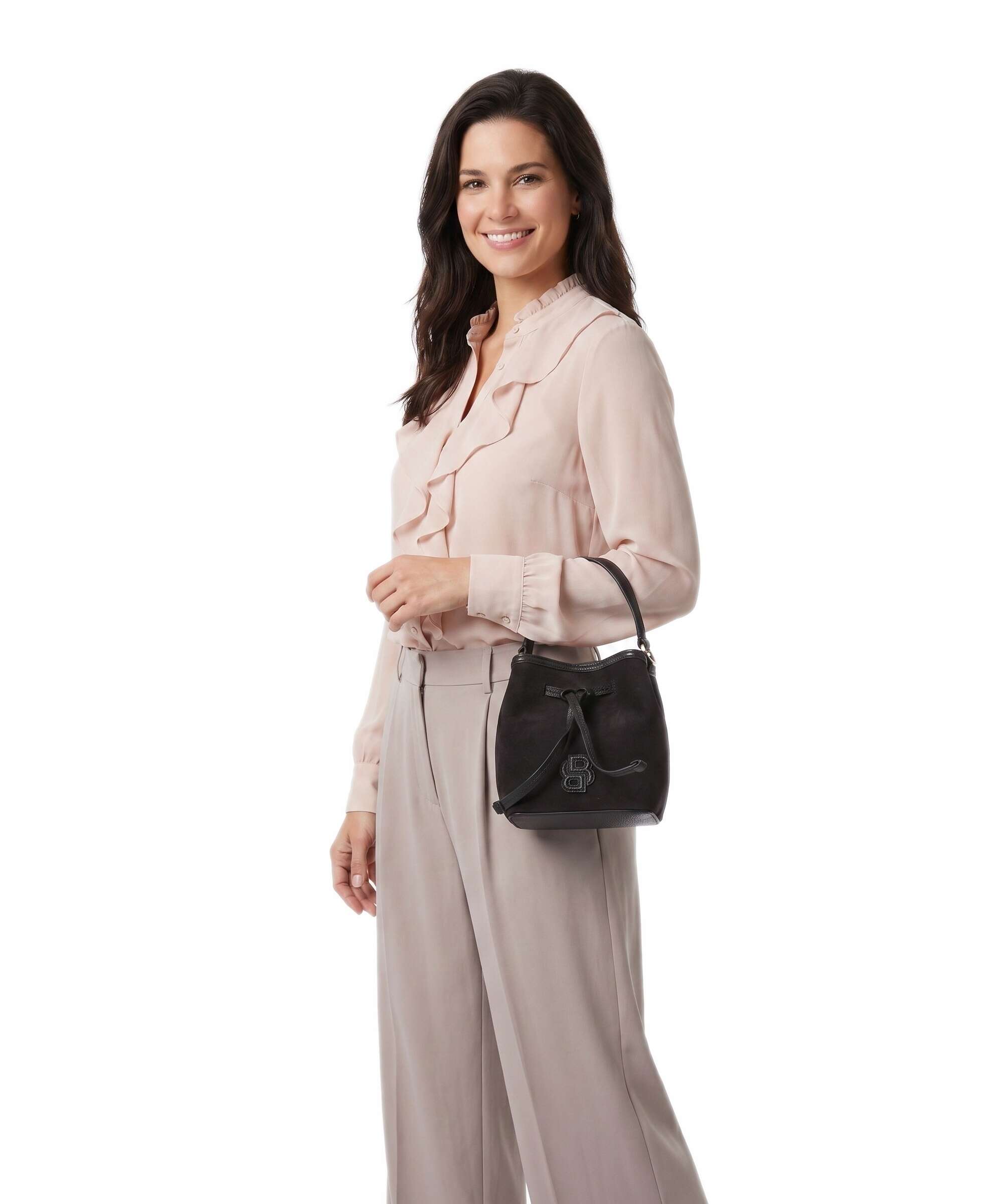 BOSS Anett Bucket bag dark brown