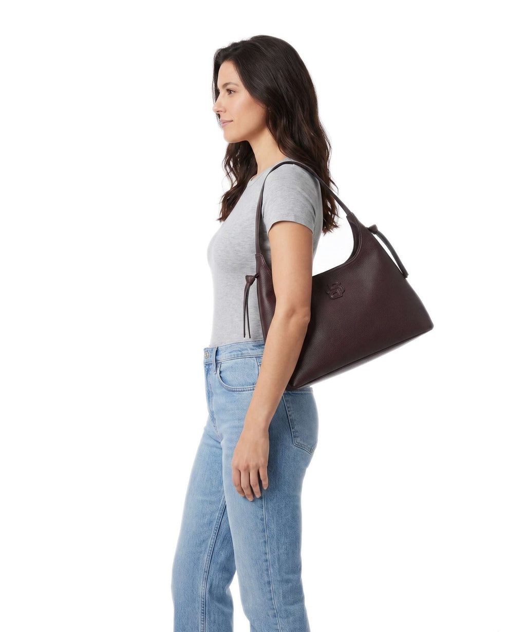 BOSS Anett Hobo bag open purple