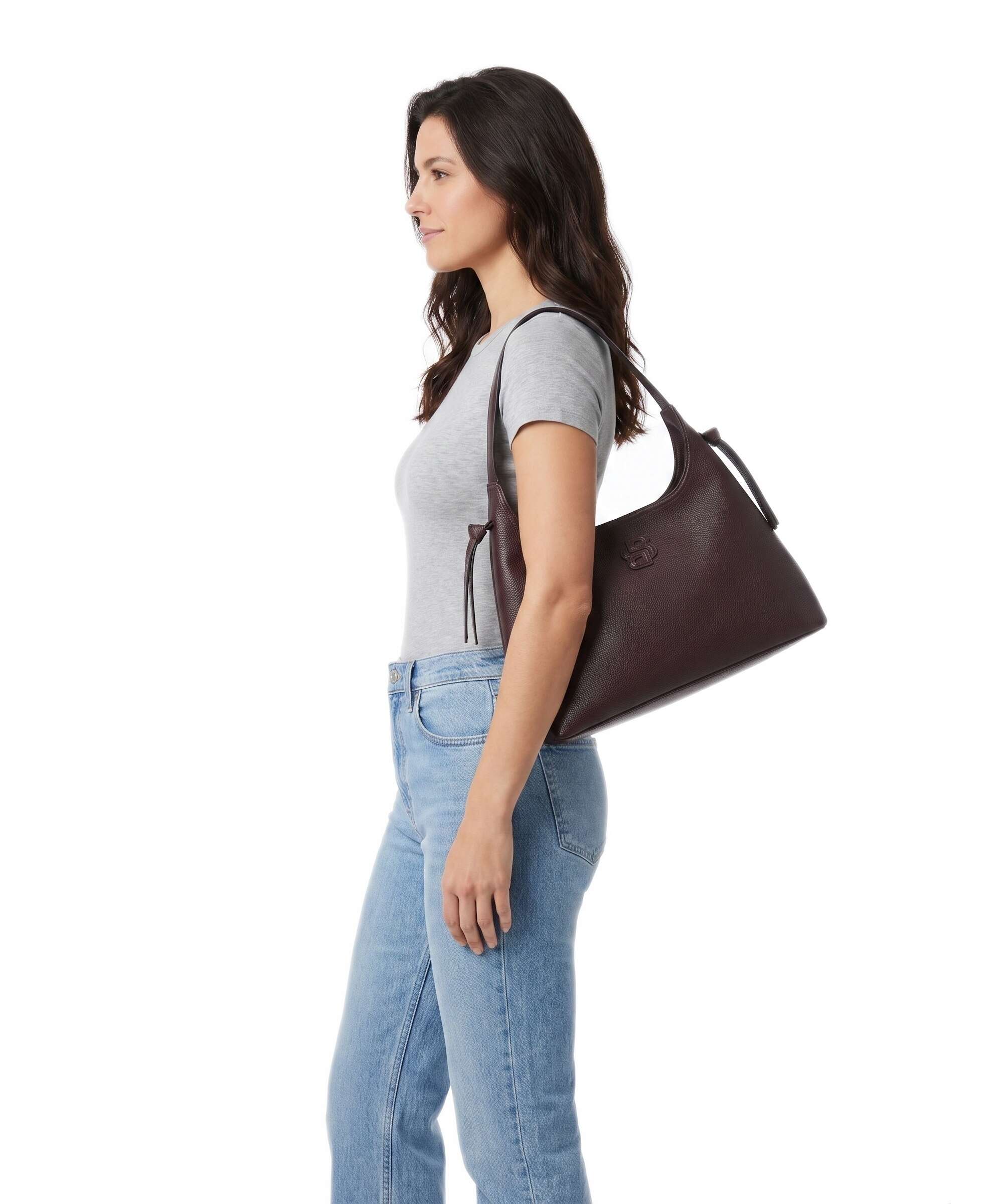 BOSS Anett Hobo bag open purple