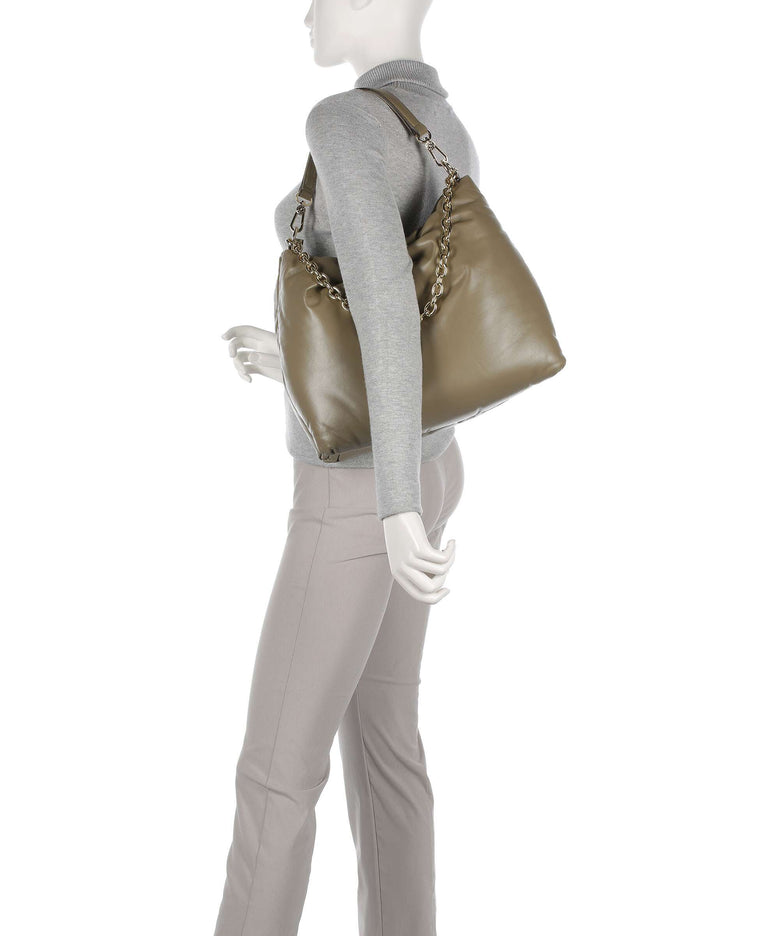 Abro Piuma Lucido Puffer Hobo bag siena