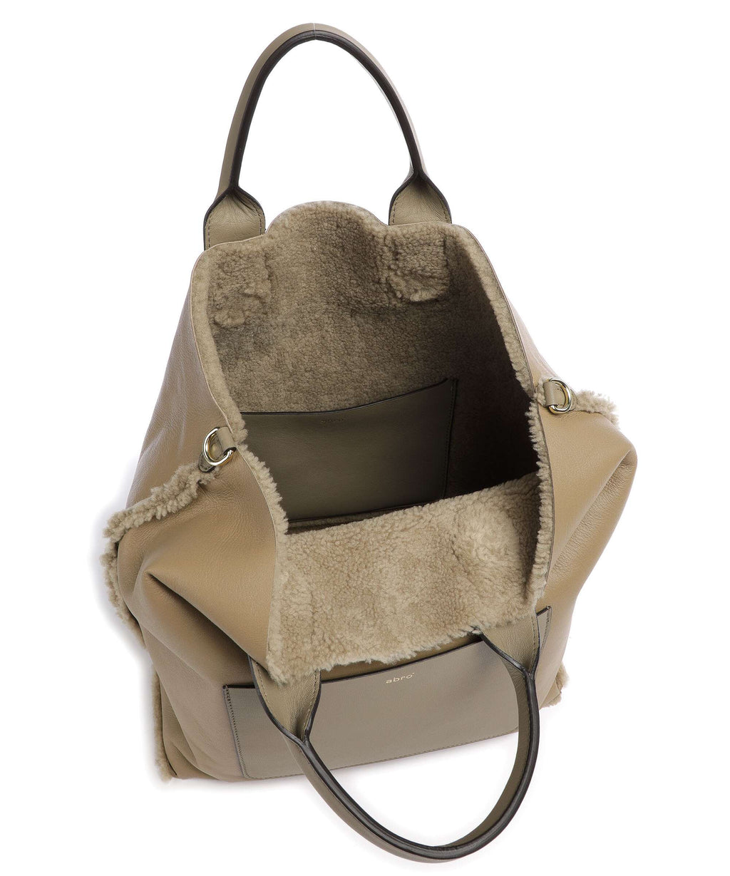 Abro Shearling Raquel Handbag siena