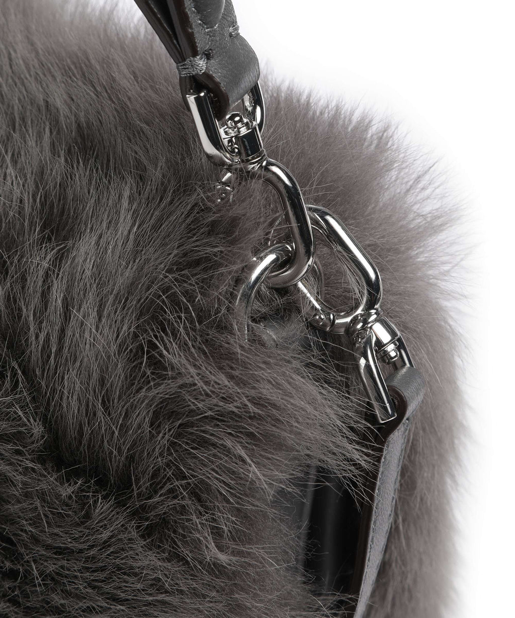 Abro Shearling Astor Shoulder bag grey