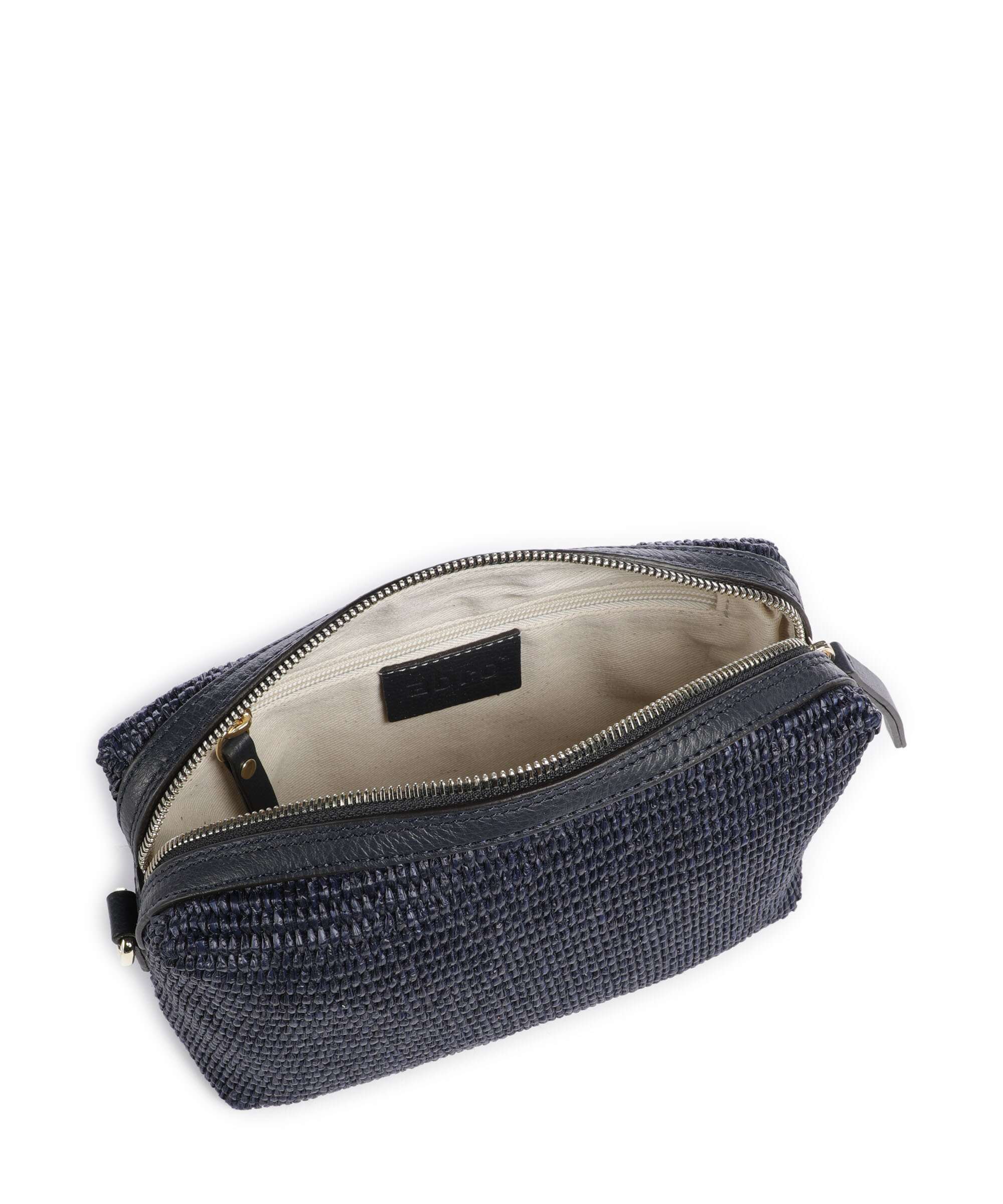 Abro Raffia Kaia Crossbody bag navy