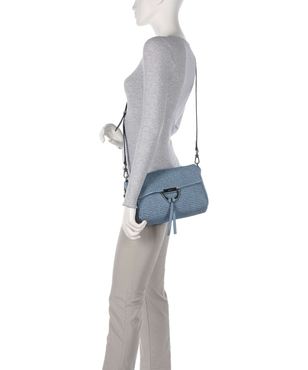 Abro Raffia Temi Shoulder bag light blue/fairy