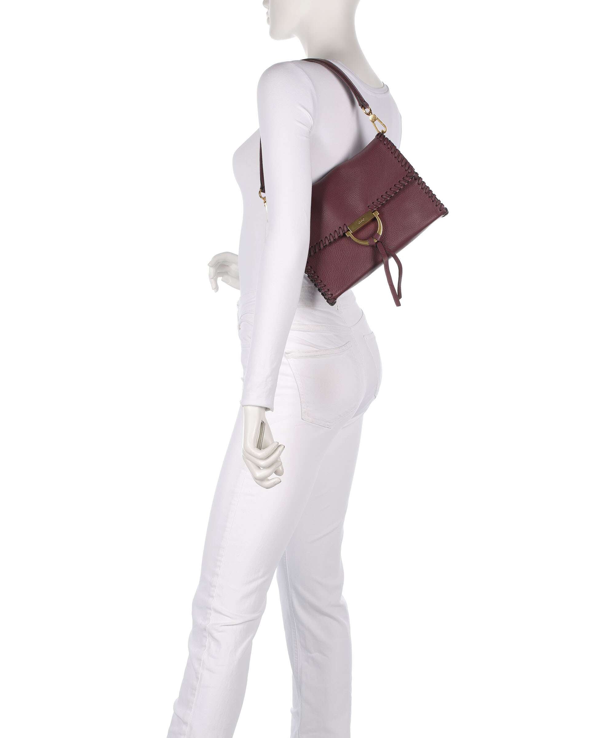 Abro Dalia Temi Stitch Shoulder bag bordeaux