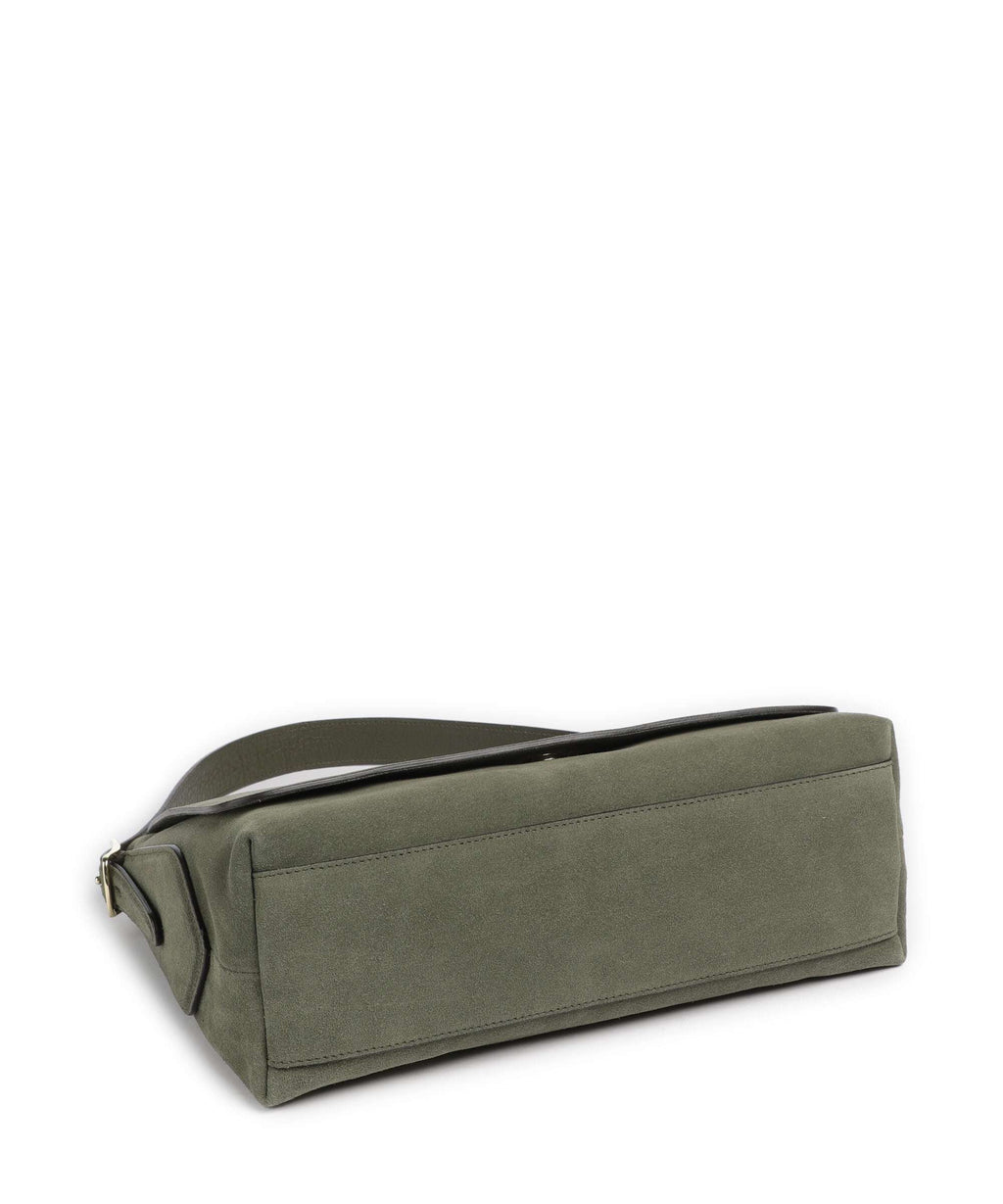 Abro Suede Carina Hobo bag oliv