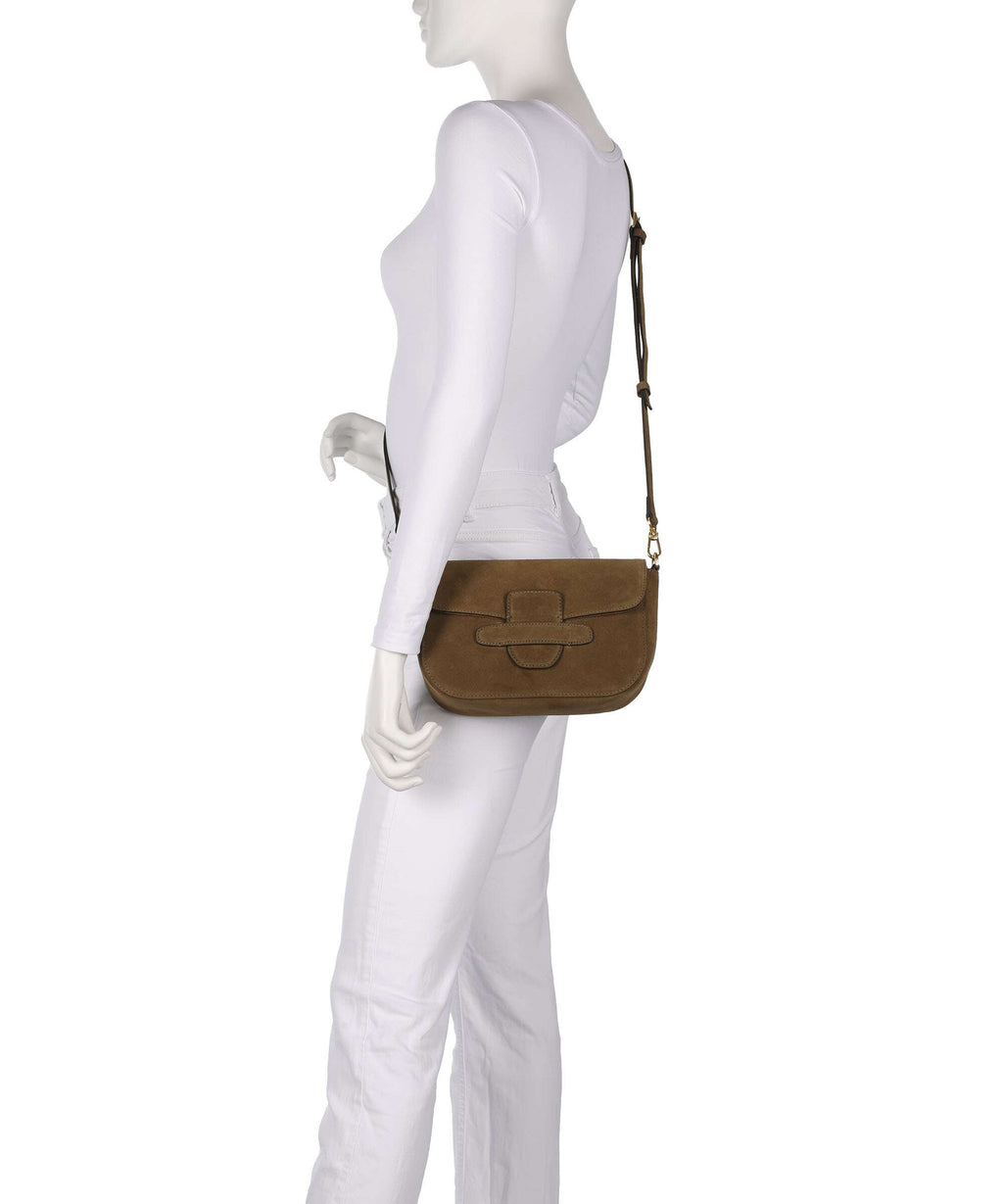 Abro Suede Camilla Shoulder bag military
