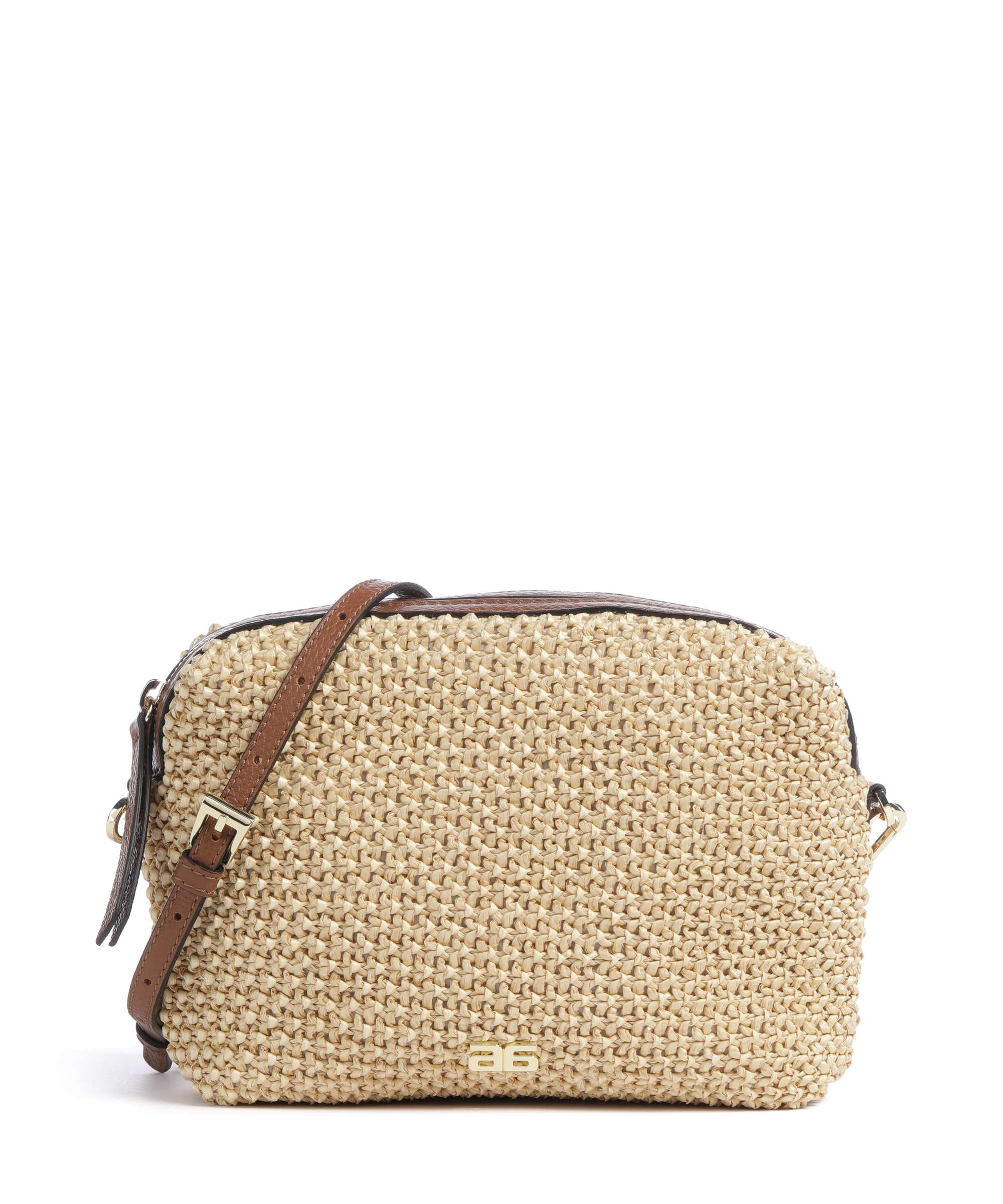 Abro Maglia Raffia Kaia Crossbody bag natural/nut