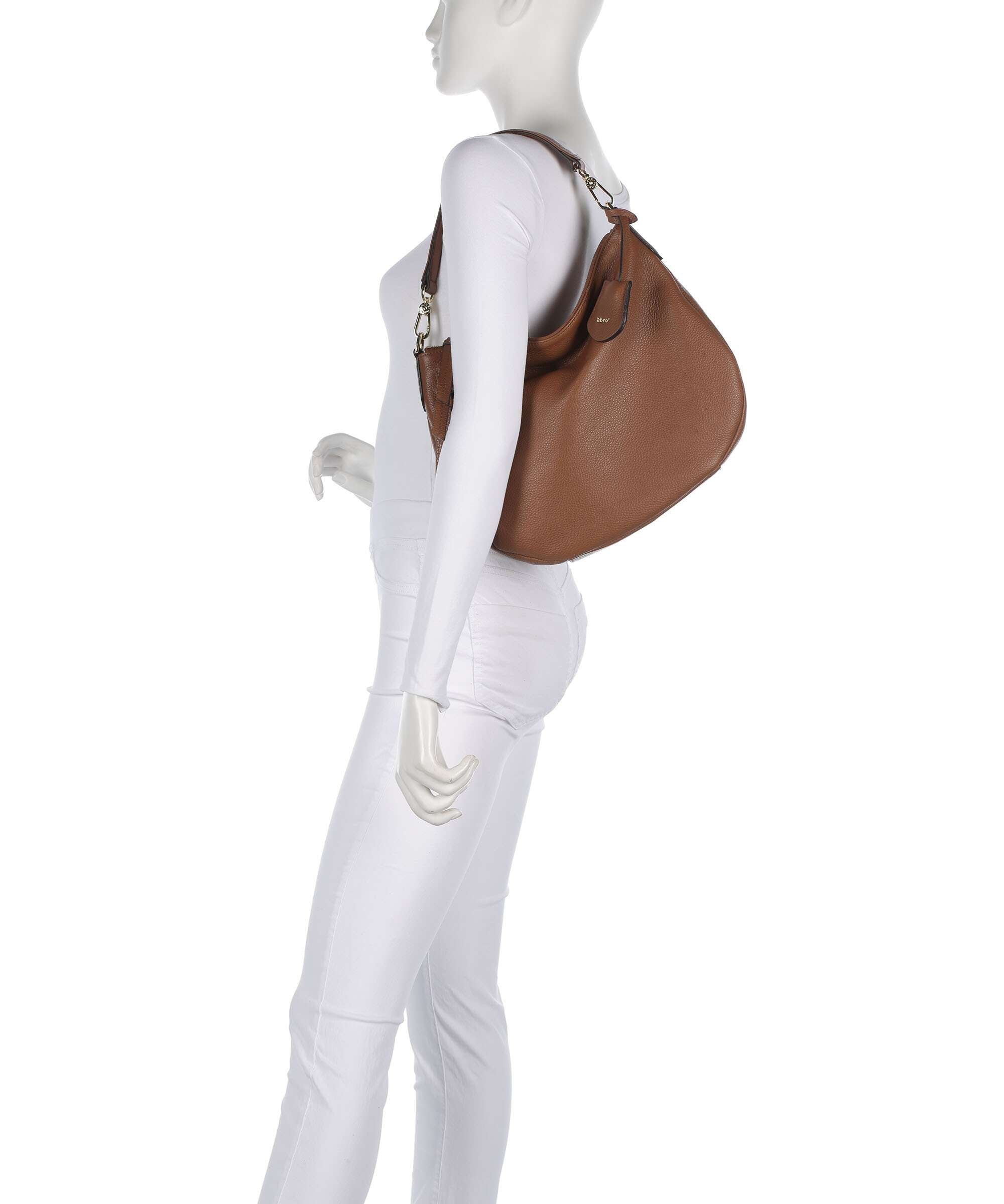 Abro Adria Juna Small Hobo bag caramel/cognac