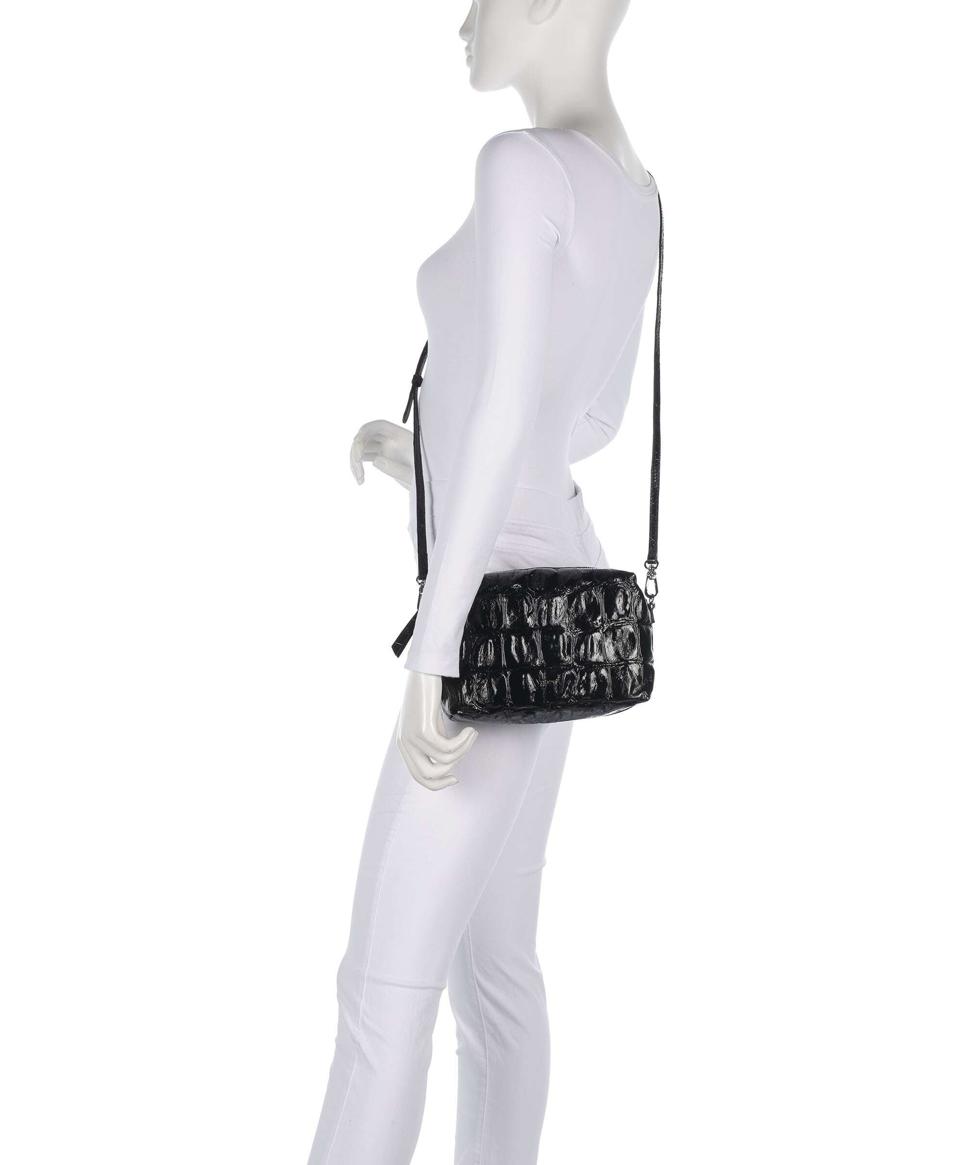 Abro Maxi Cocco Kaia Crossbody bag black/nickel