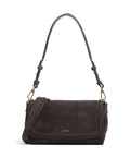 Abro Suede Signature Shoulder bag dark brown