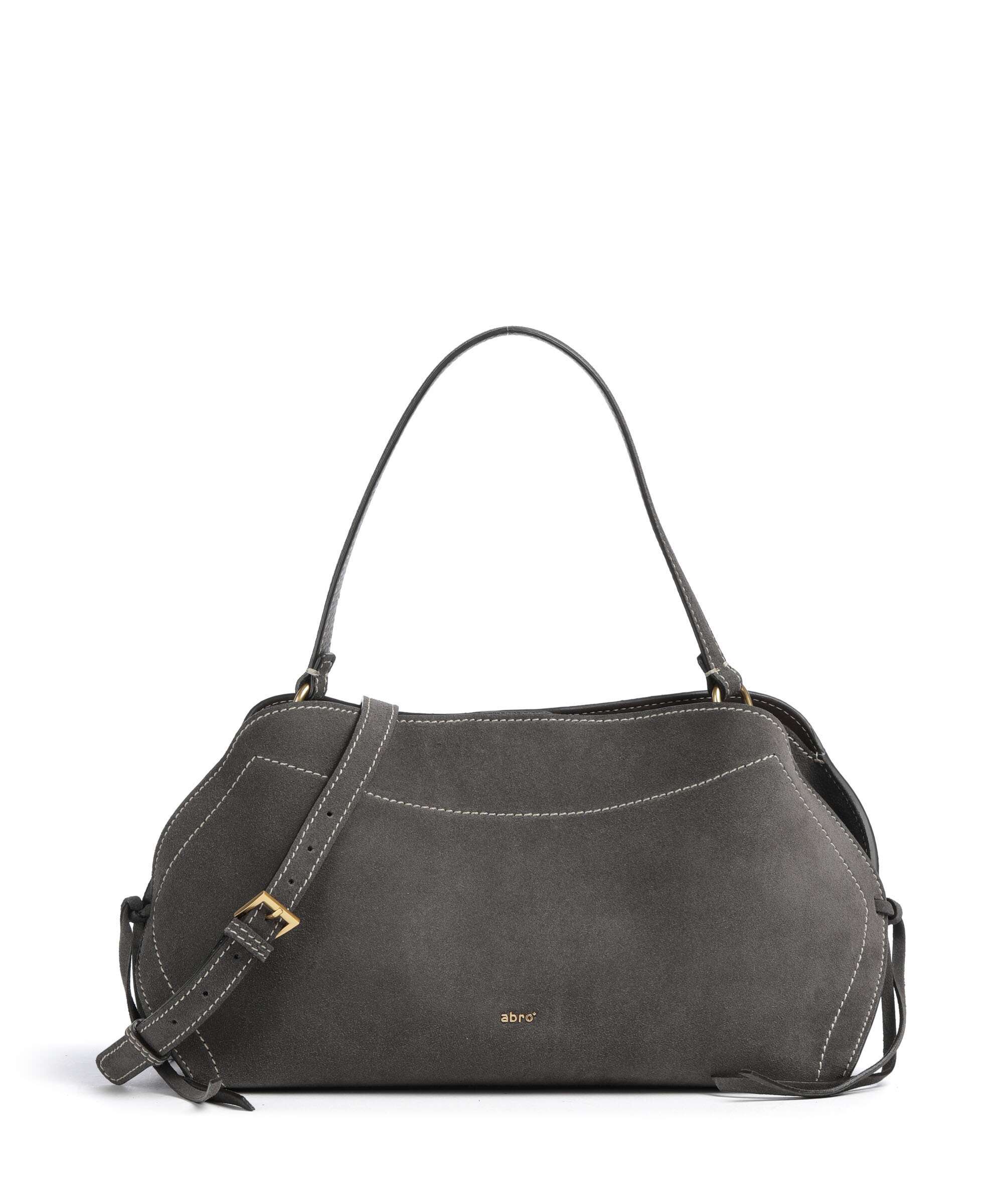 Abro Suede Necessity Small Shoulder bag grey