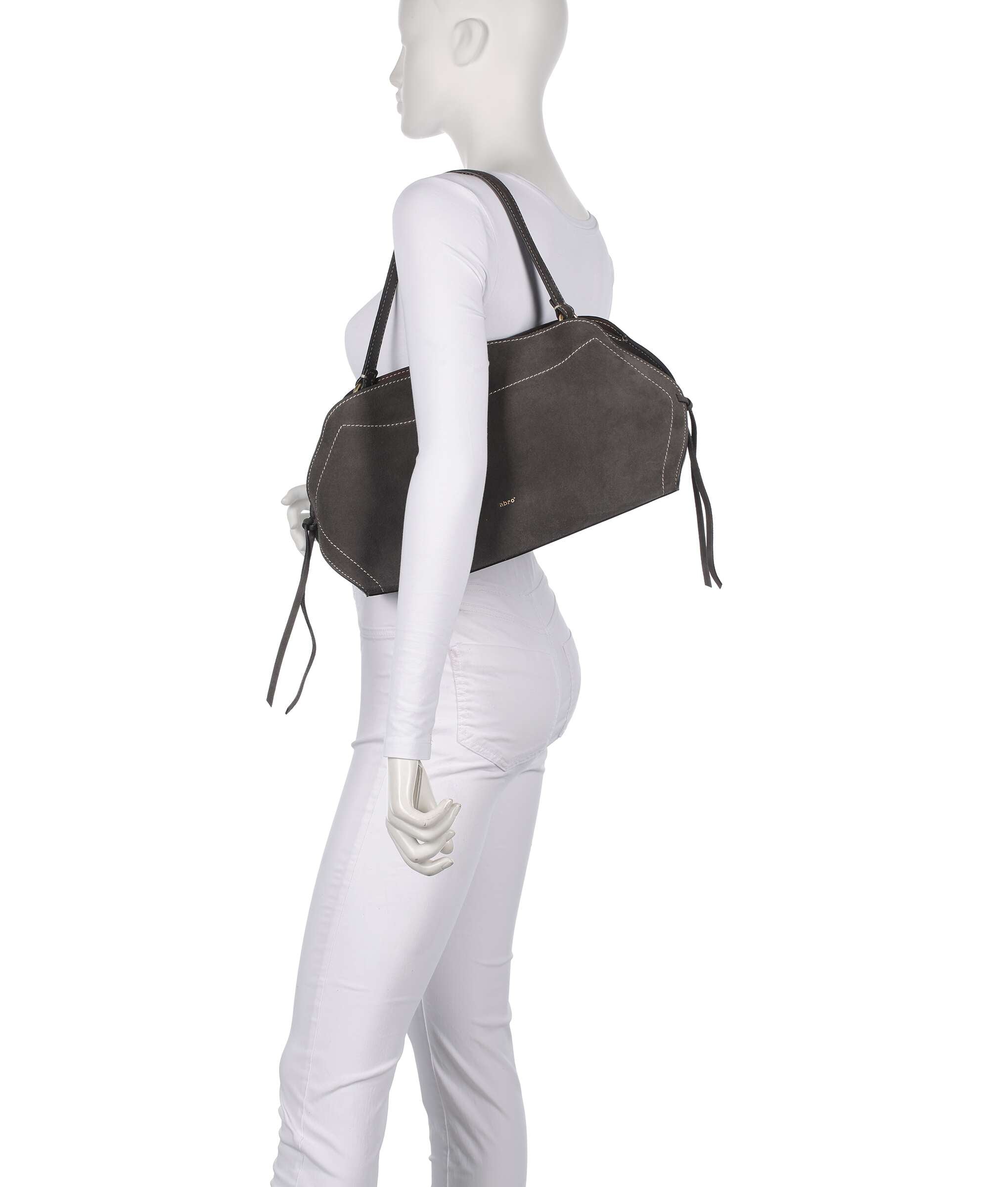 Abro Suede Necessity Small Shoulder bag grey