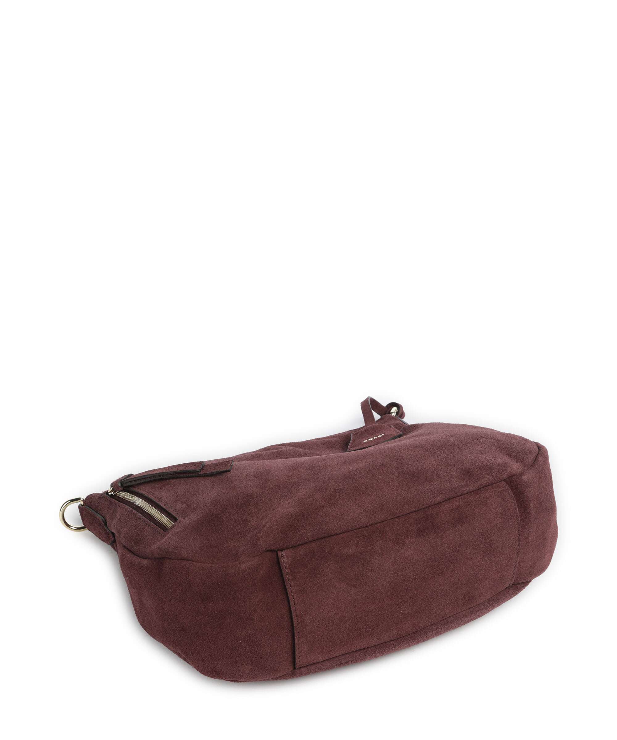 Abro Suede Juna Small Hobo bag burgundy