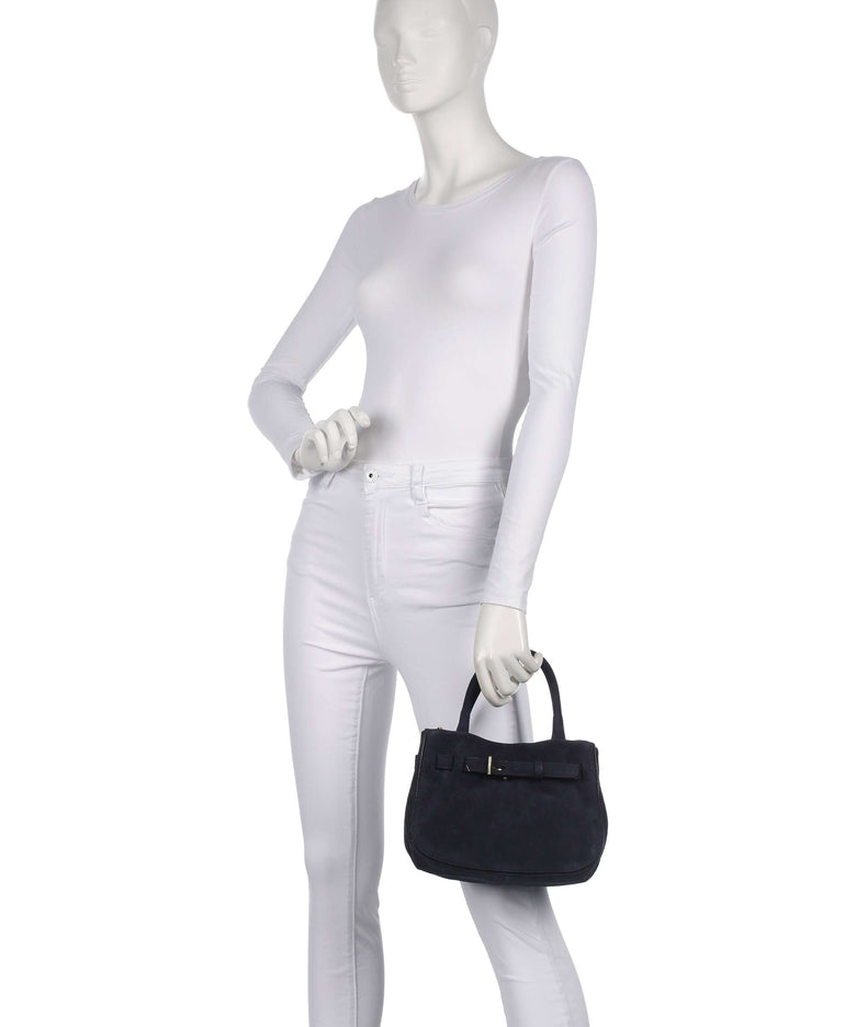 Abro Suede Jill Handbag navy