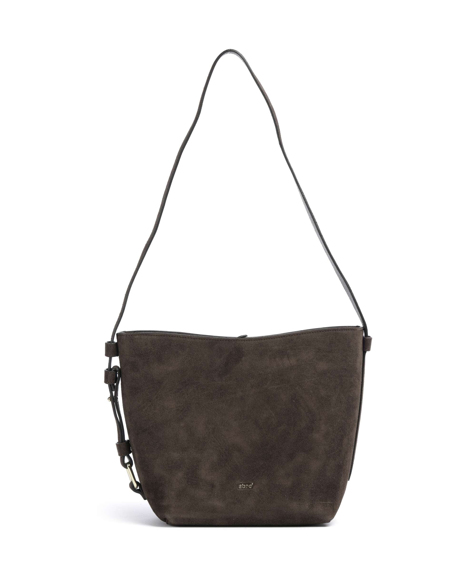 Abro Suede Cosmo Hobo bag dark brown