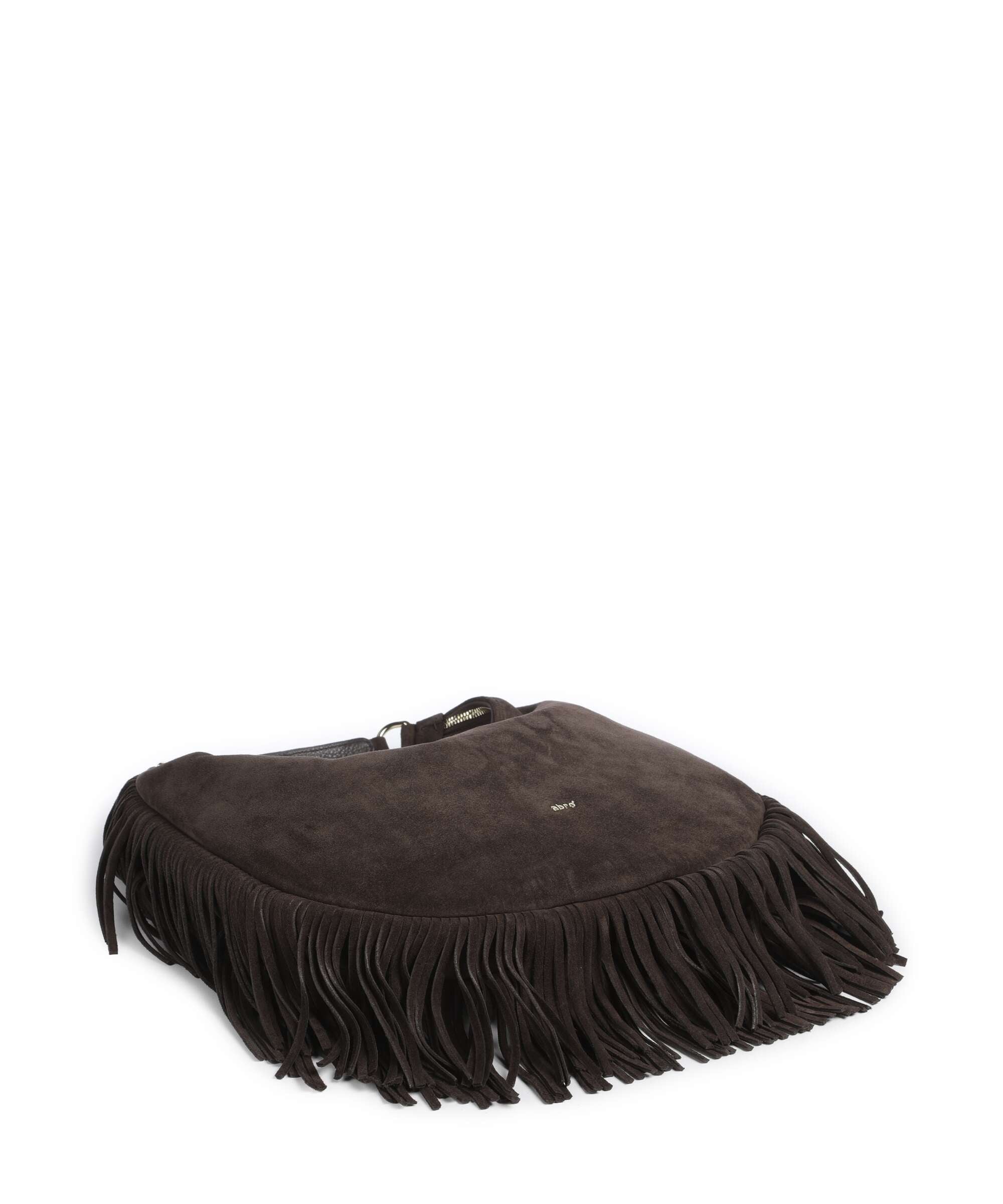 Abro Suede Nana Hobo bag dark brown