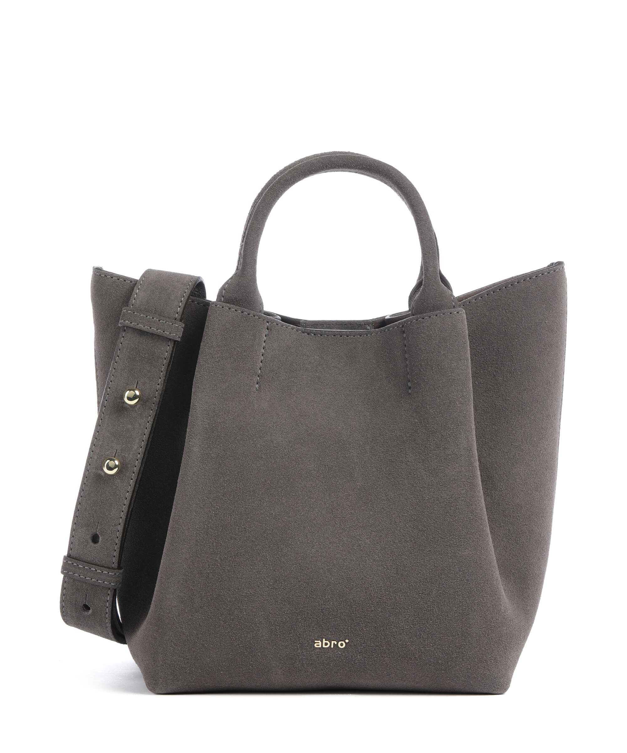 Abro Suede Essential Small Handbag grey