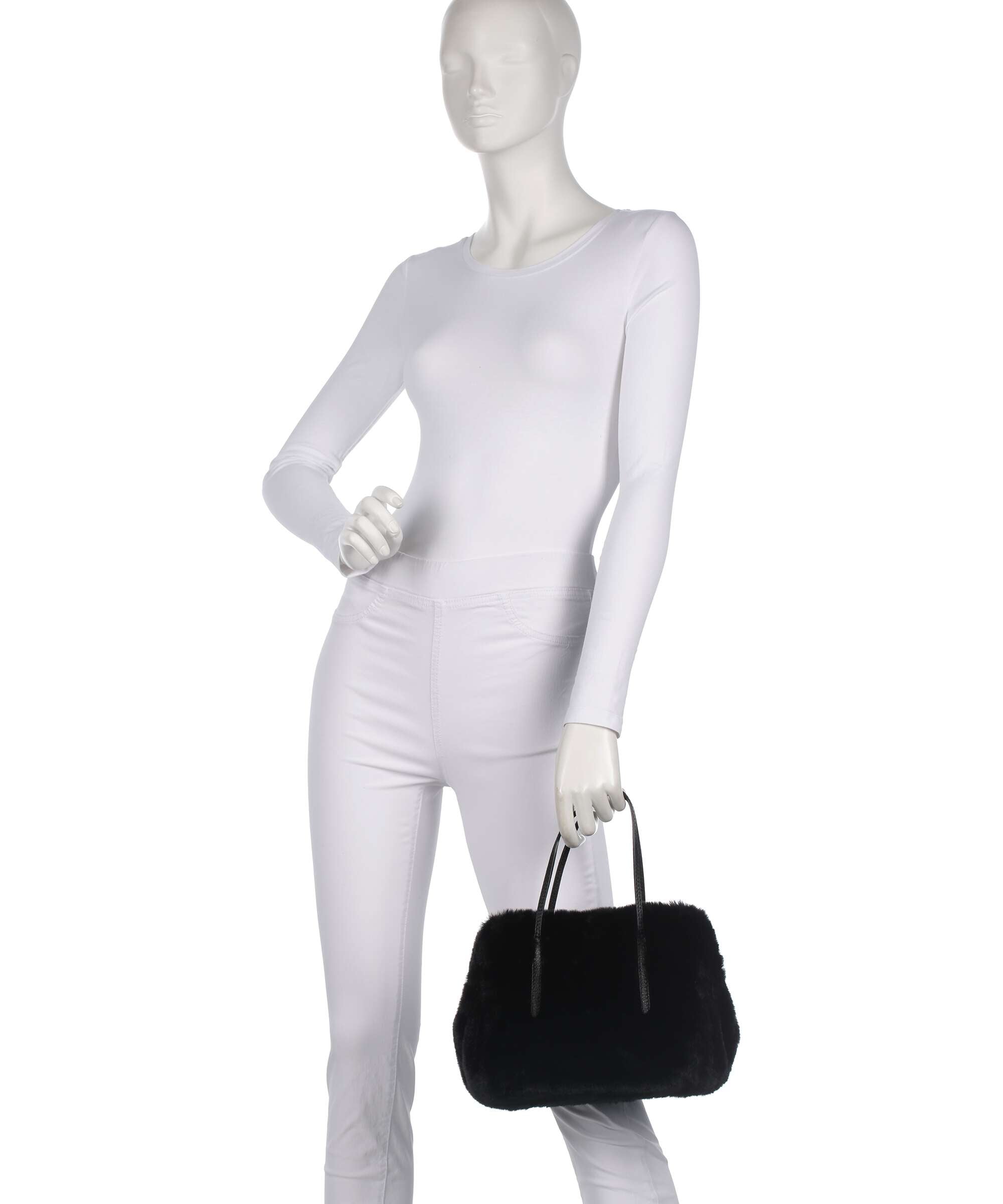 Abro Eco Fur Noelle Handbag black/nickel
