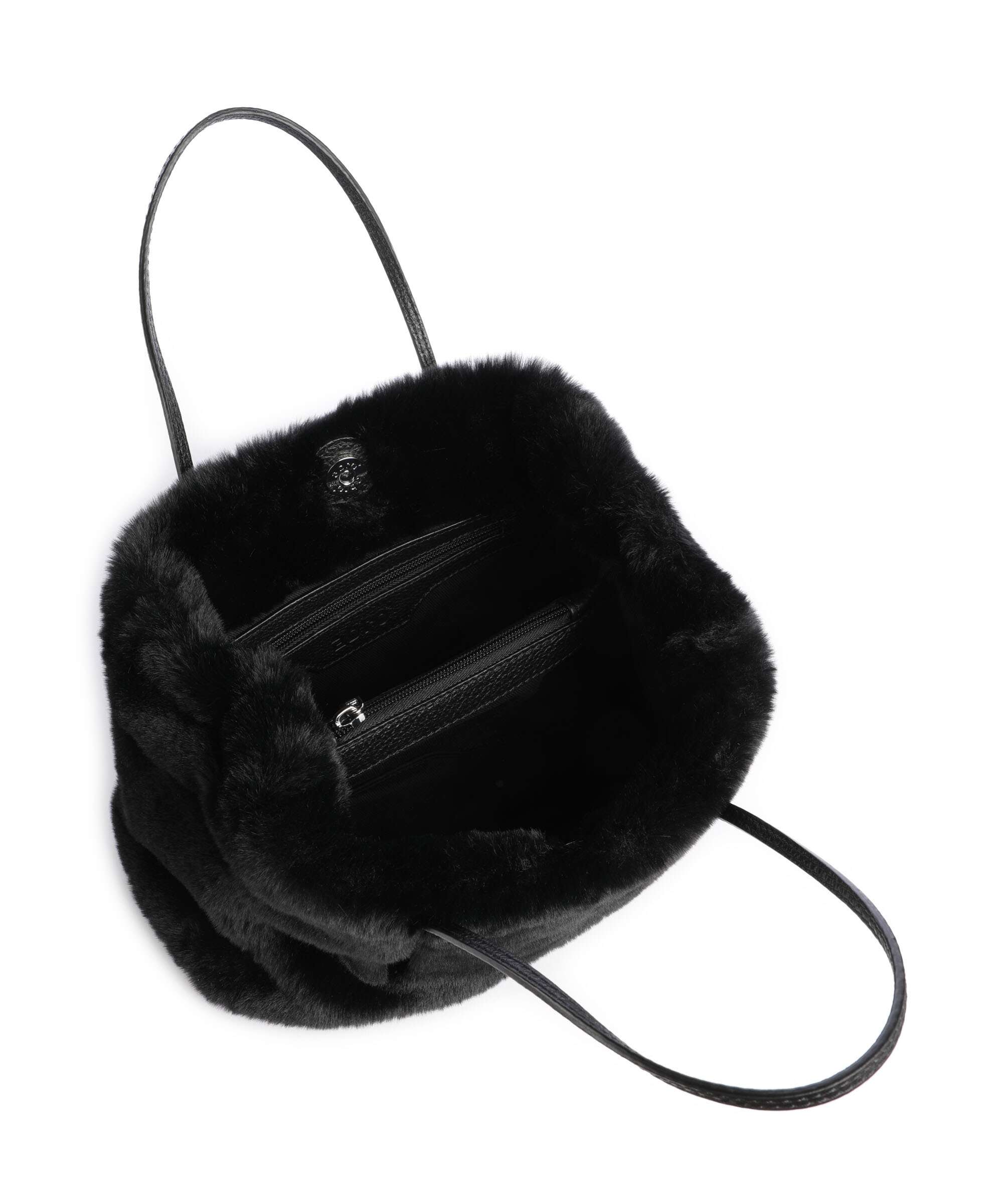 Abro Eco Fur Noelle Handbag black/nickel
