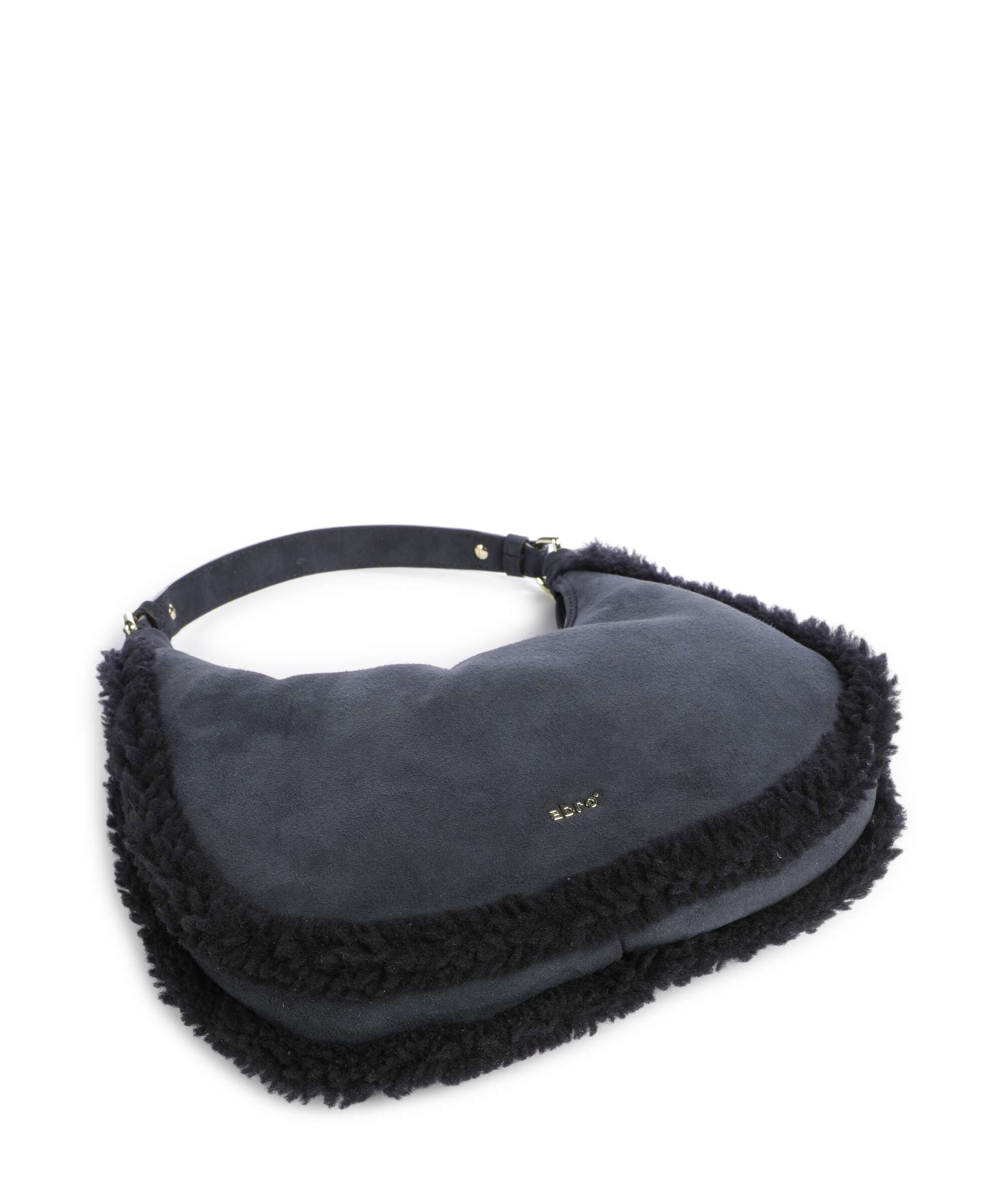 Abro Shearling Nana Mini Shoulder bag navy