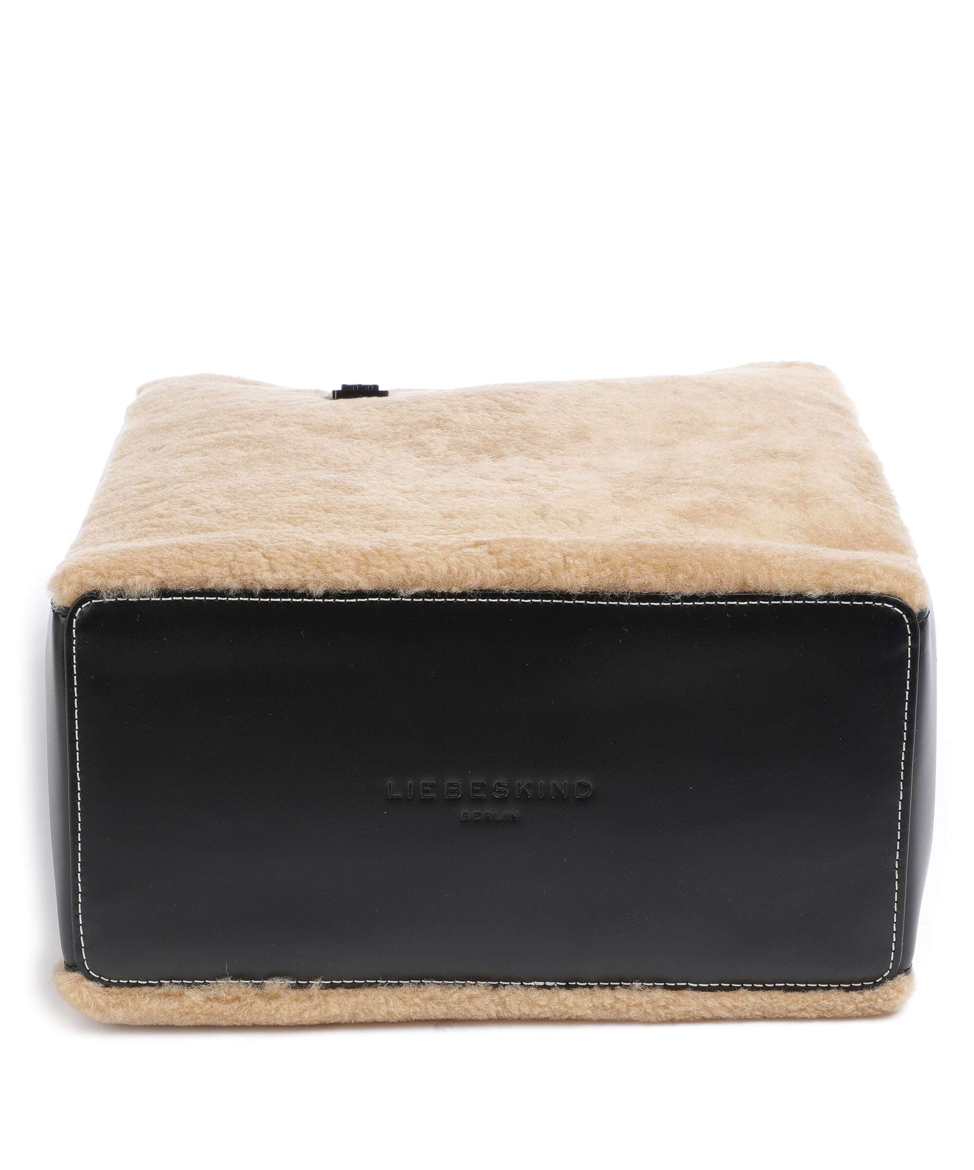 Liebeskind Paper Bag Shearling M Handbag dark clay