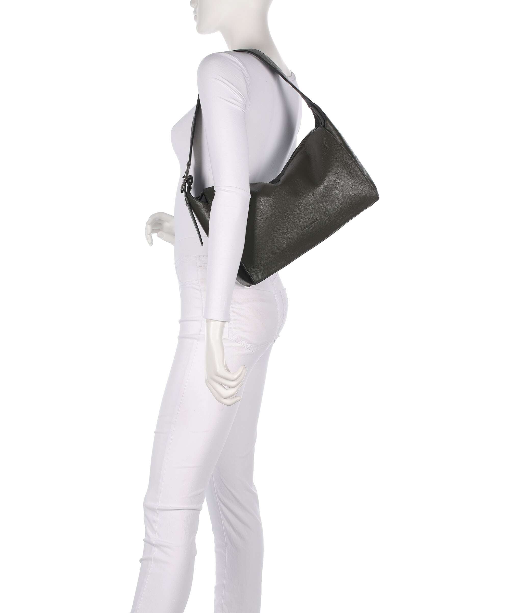 Liebeskind Lou Cracked Leather M Hobo bag forest