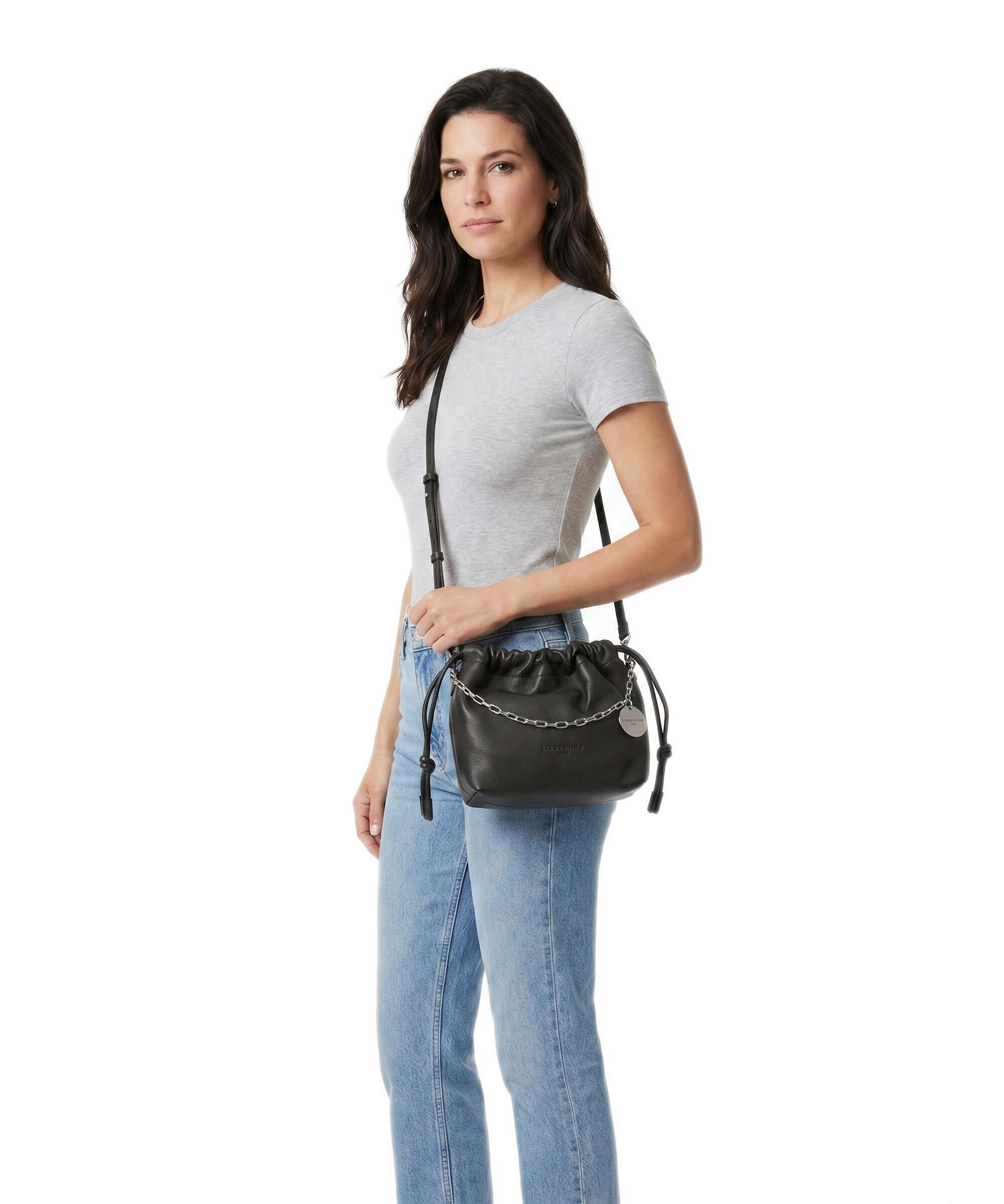Liebeskind Lya II Small Pebble S Bucket bag deep soil