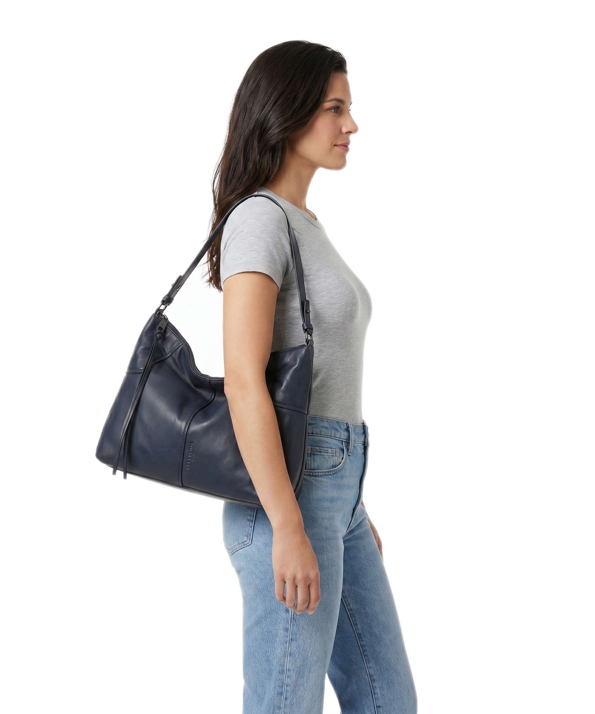 Liebeskind Mila Sheep Natural M Hobo bag peacoat