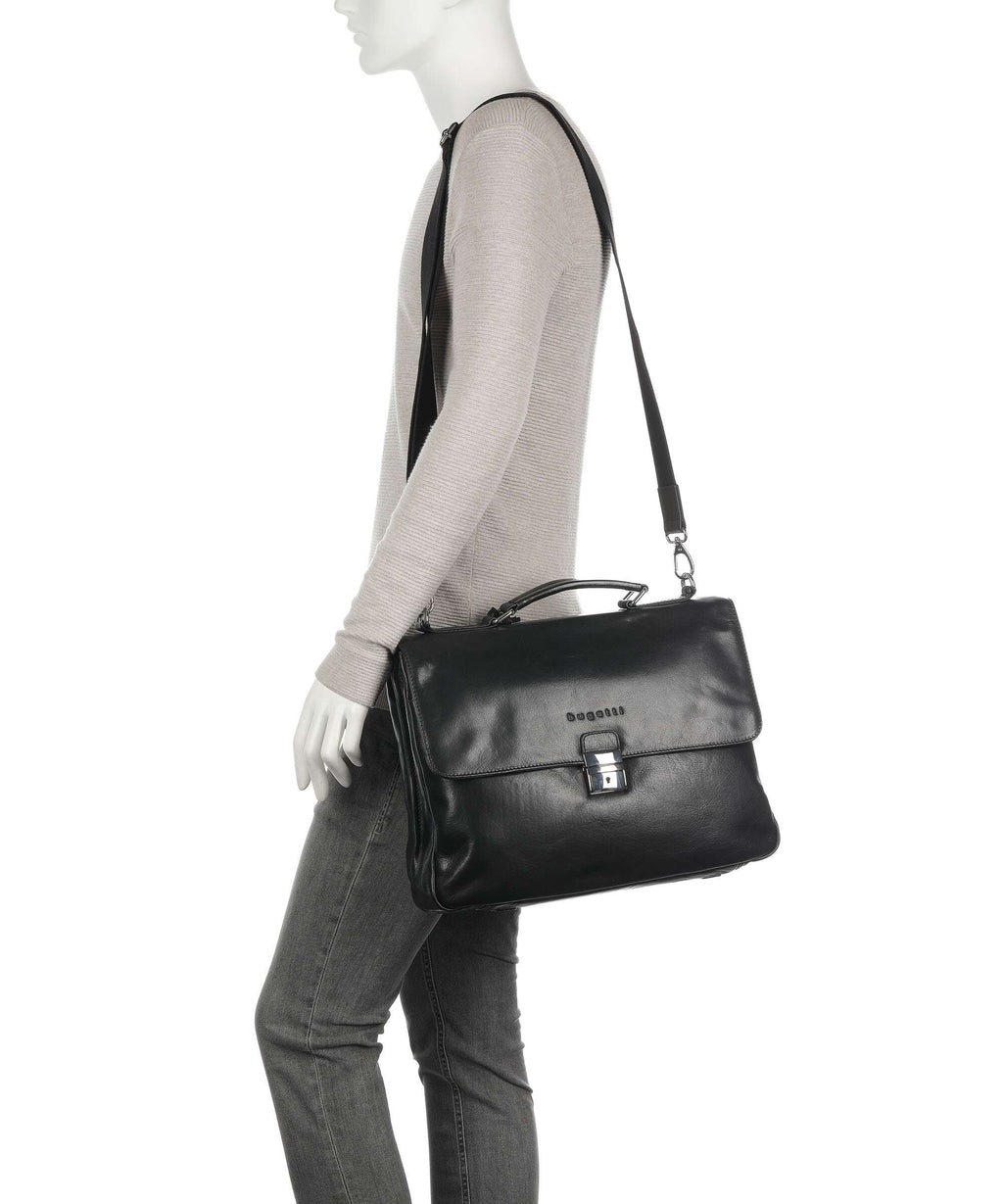 Bugatti Romano Briefcase schwarz