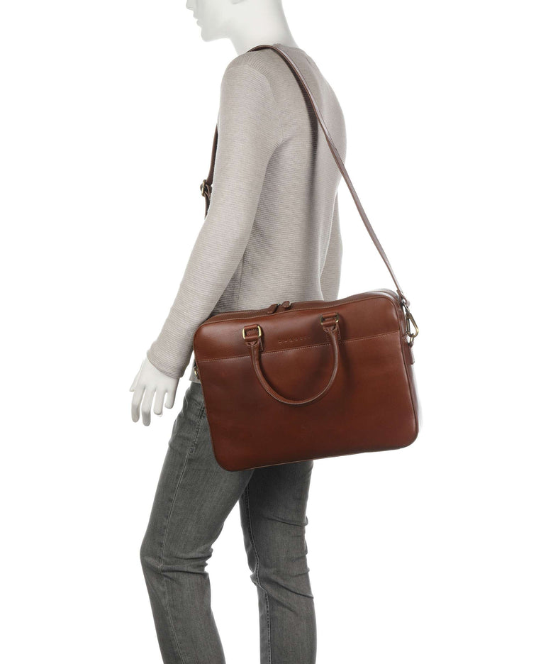 Bugatti Remo Briefcase cognac