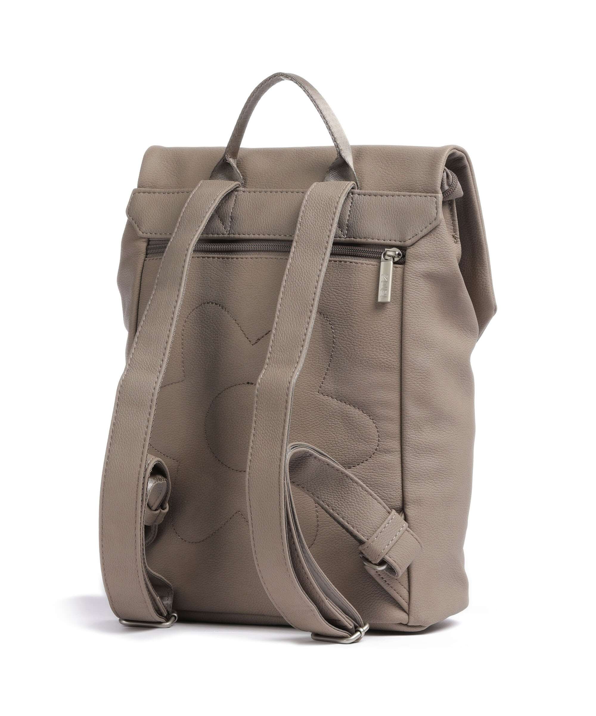 Zwei Mademoiselle.M MR13 Rucksack Lederimitat nubuk/cappuccino