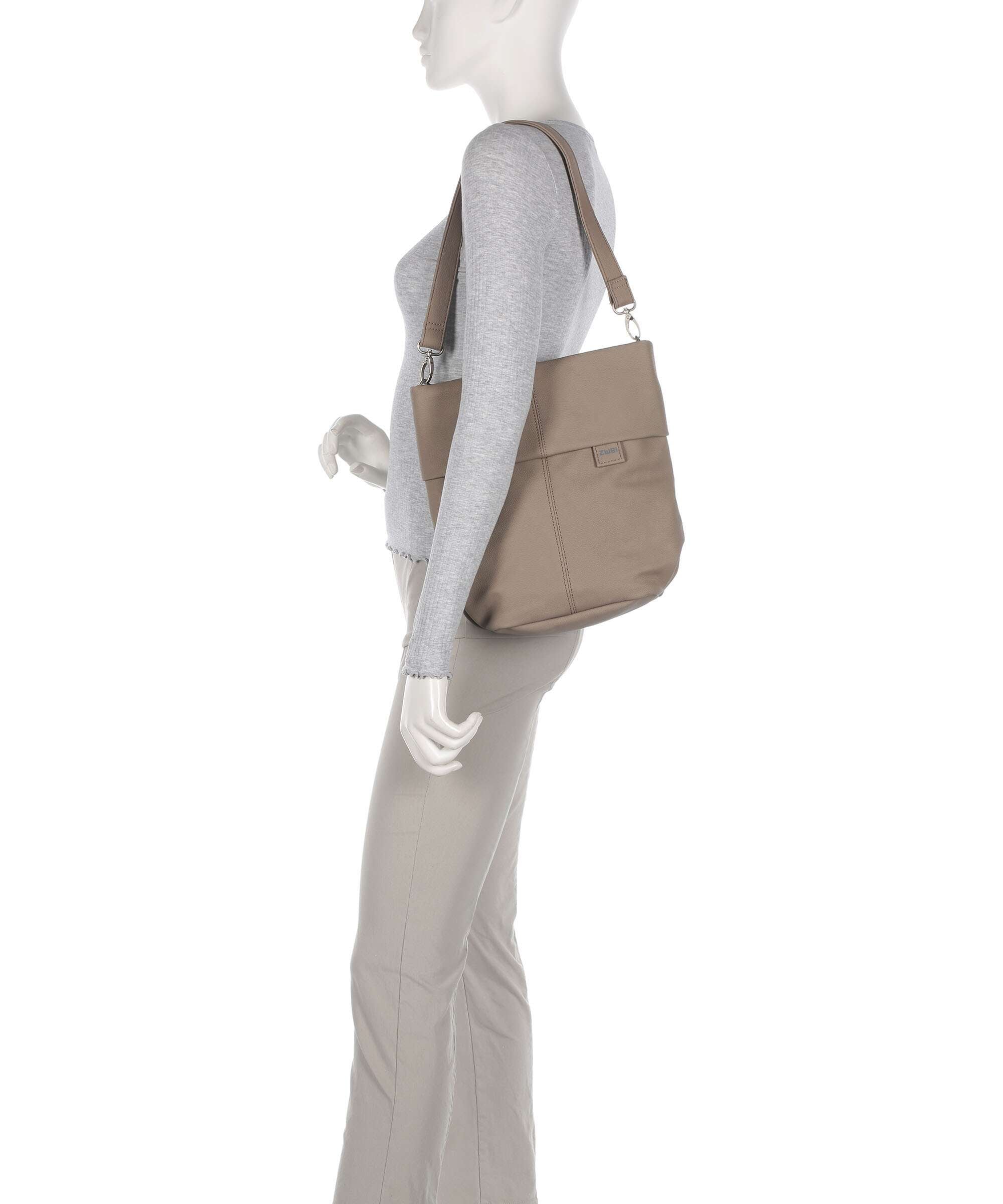 Zwei Mademoiselle.M M90 Hobo bag nubuk cappuccino