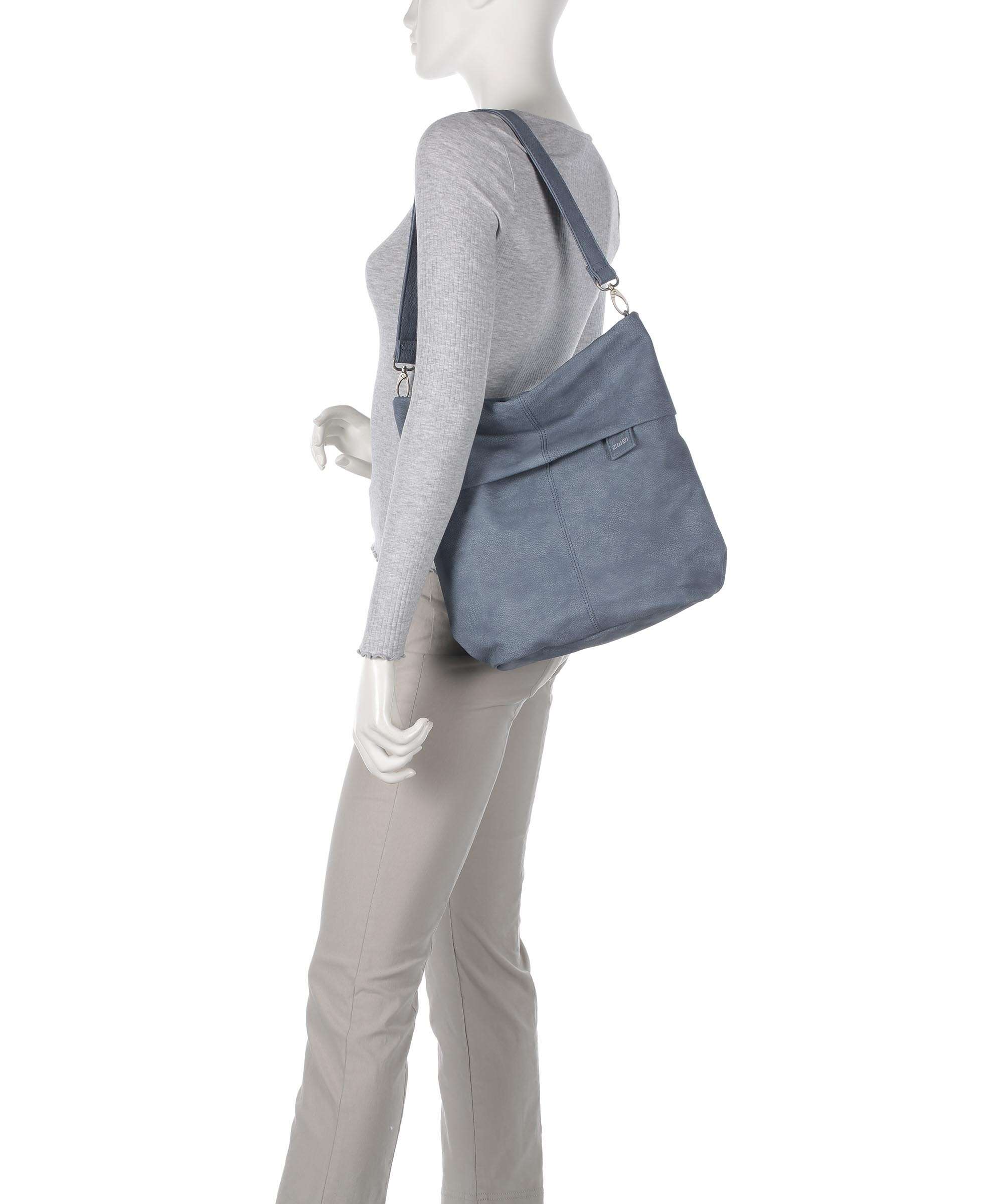 Zwei Mademoiselle.M M12 Hobo bag nubuk sky