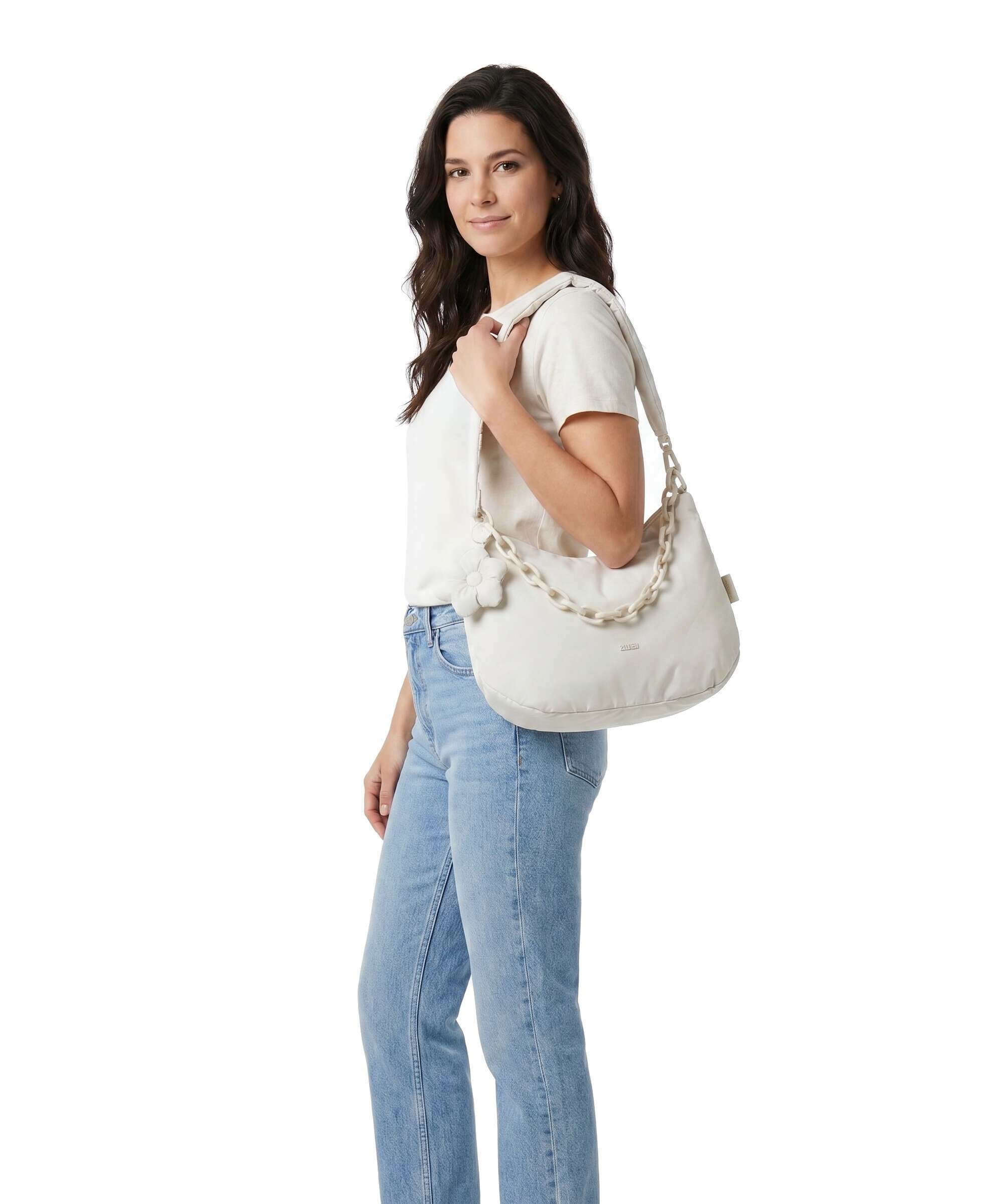 Zwei Hannah HA140 Hobo bag white