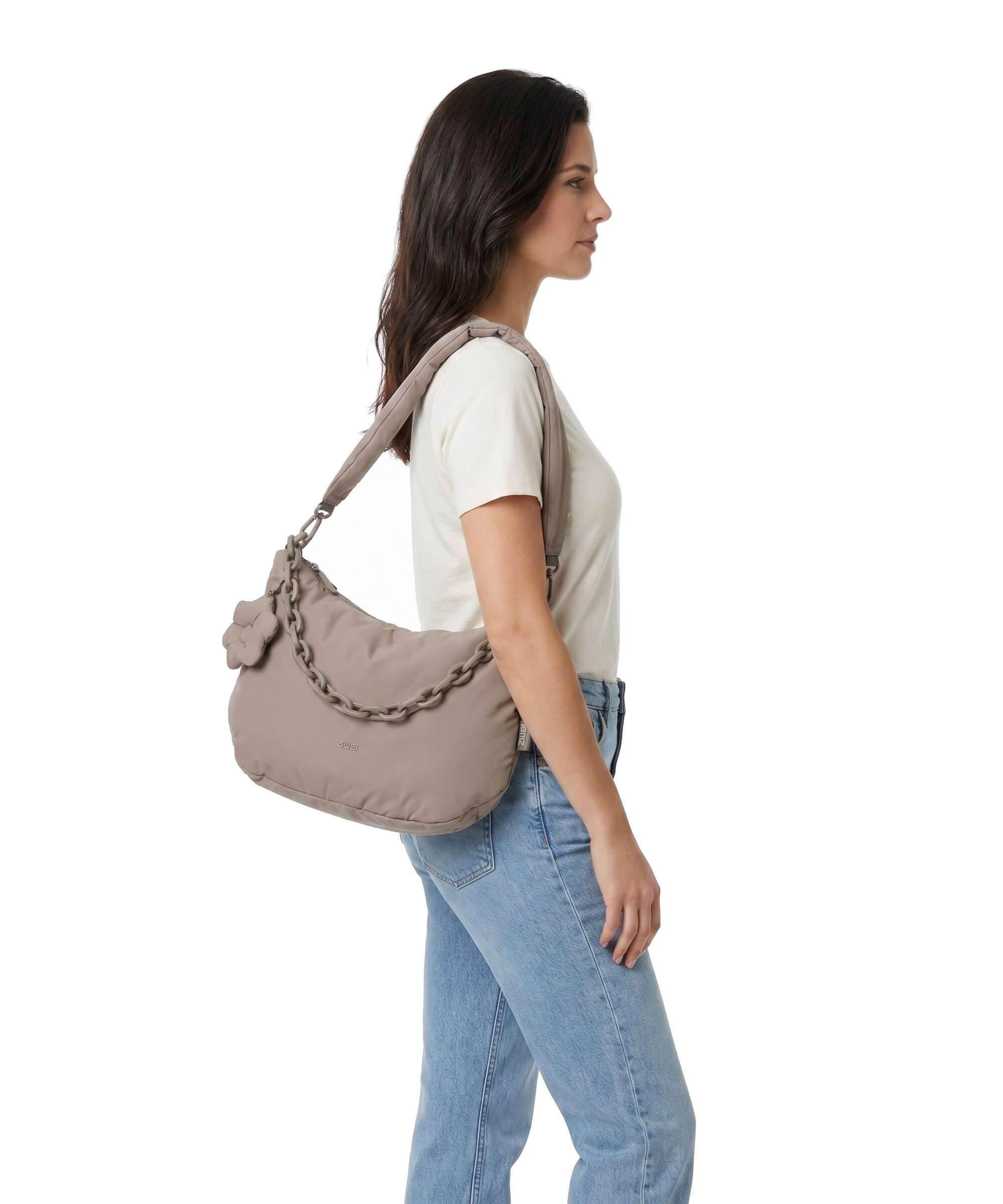 Zwei Hannah HA140 Hobo bag cappuccino