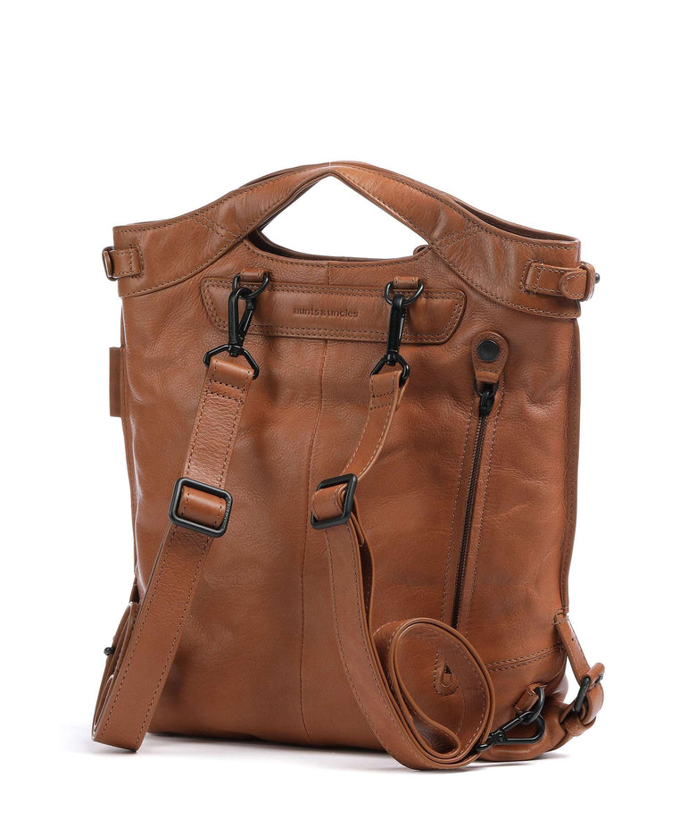 Aunts & Uncles Grandma's Luxury Club Mrs. Peach Crumble Backpack bag caramel