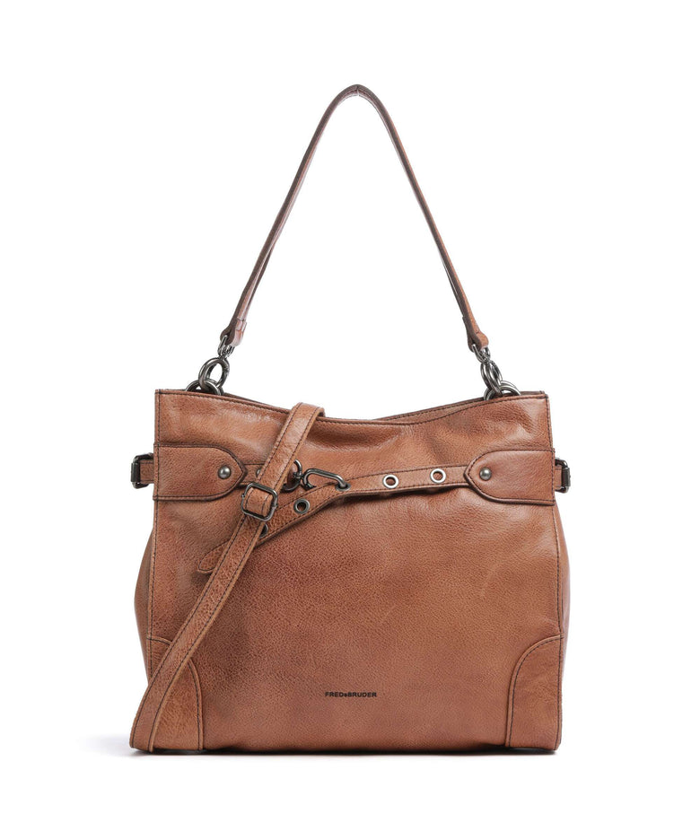 FredsBruder Belt It Hobo bag dark caramel