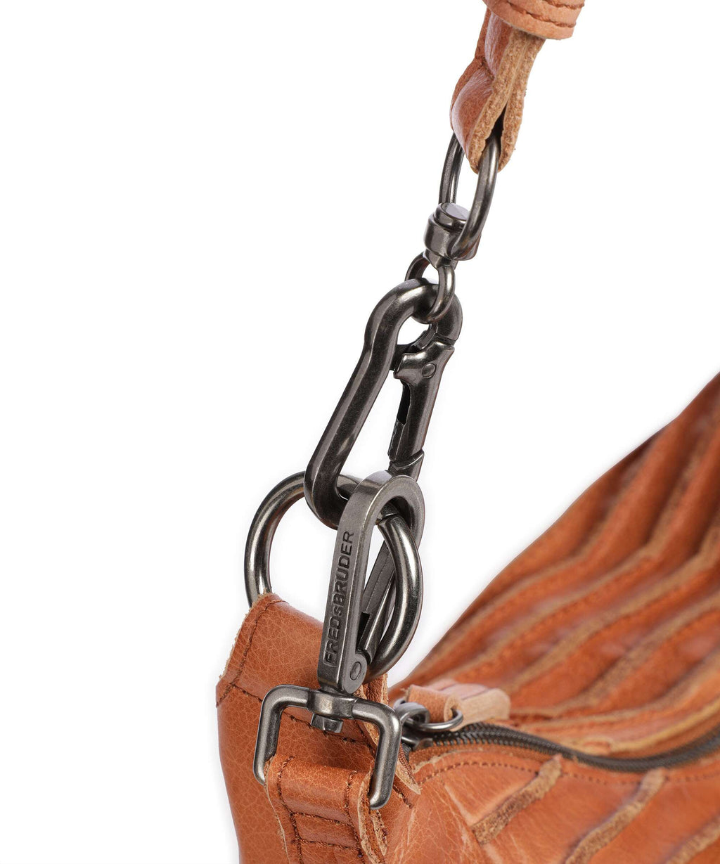 FredsBruder Riffel Flowow Hobo bag dark caramel
