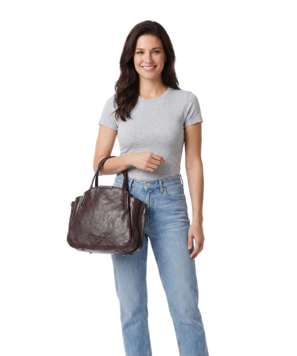 Aunts & Uncles Grandma's Luxury Club Mrs. Chiffon Pie Handbag coffee bean