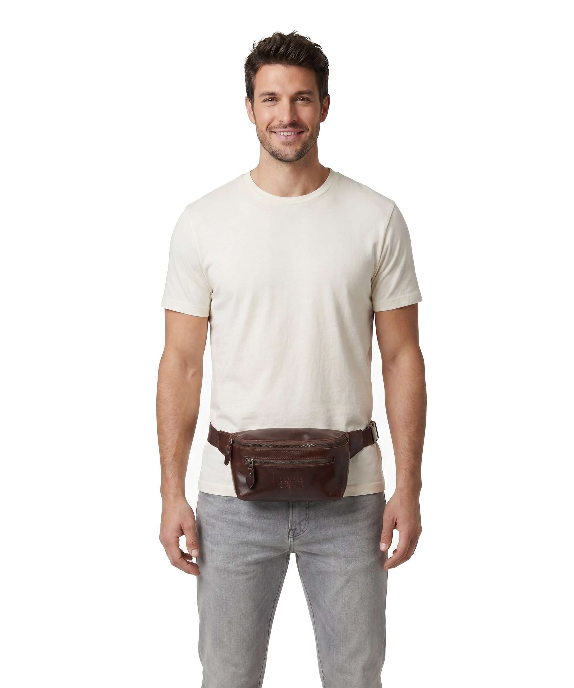 Buckle & Seam Crazy Horse Dash Belt bag brown
