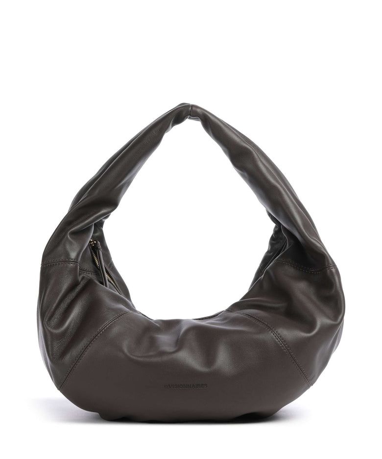 Les Visionnaires Greta Icon Silky Hobo bag chocolate brown