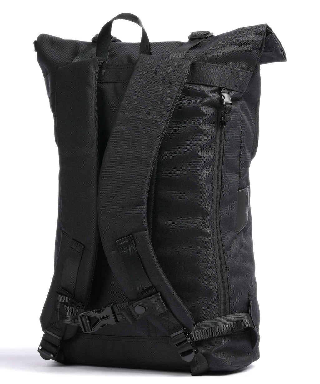 Doughnut Glossy Blocking Christopher Rolltop backpack black/red