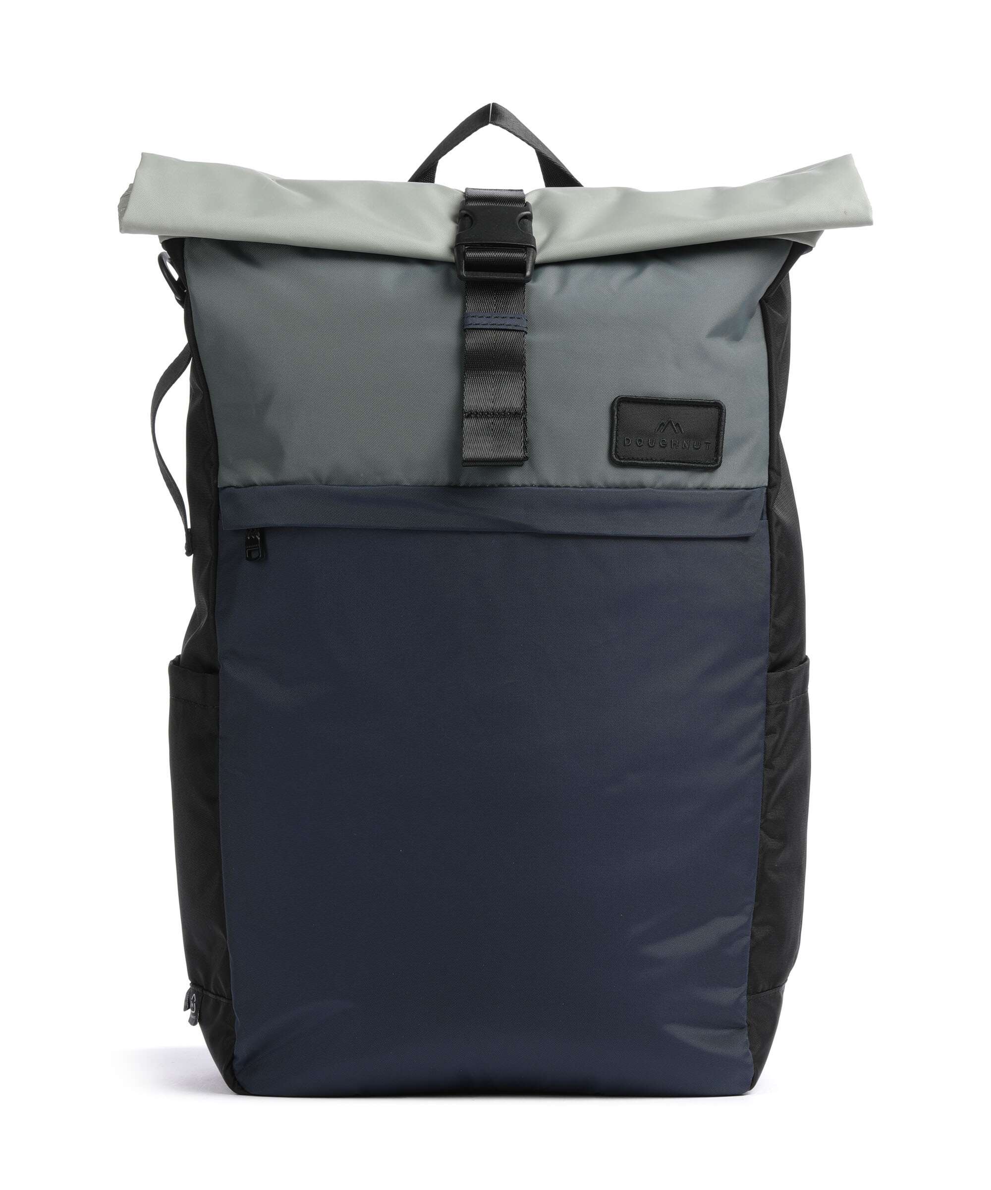 Doughnut Go Wild Jetpack Rolltop backpack 15″ recycled nylon navy/grey ...