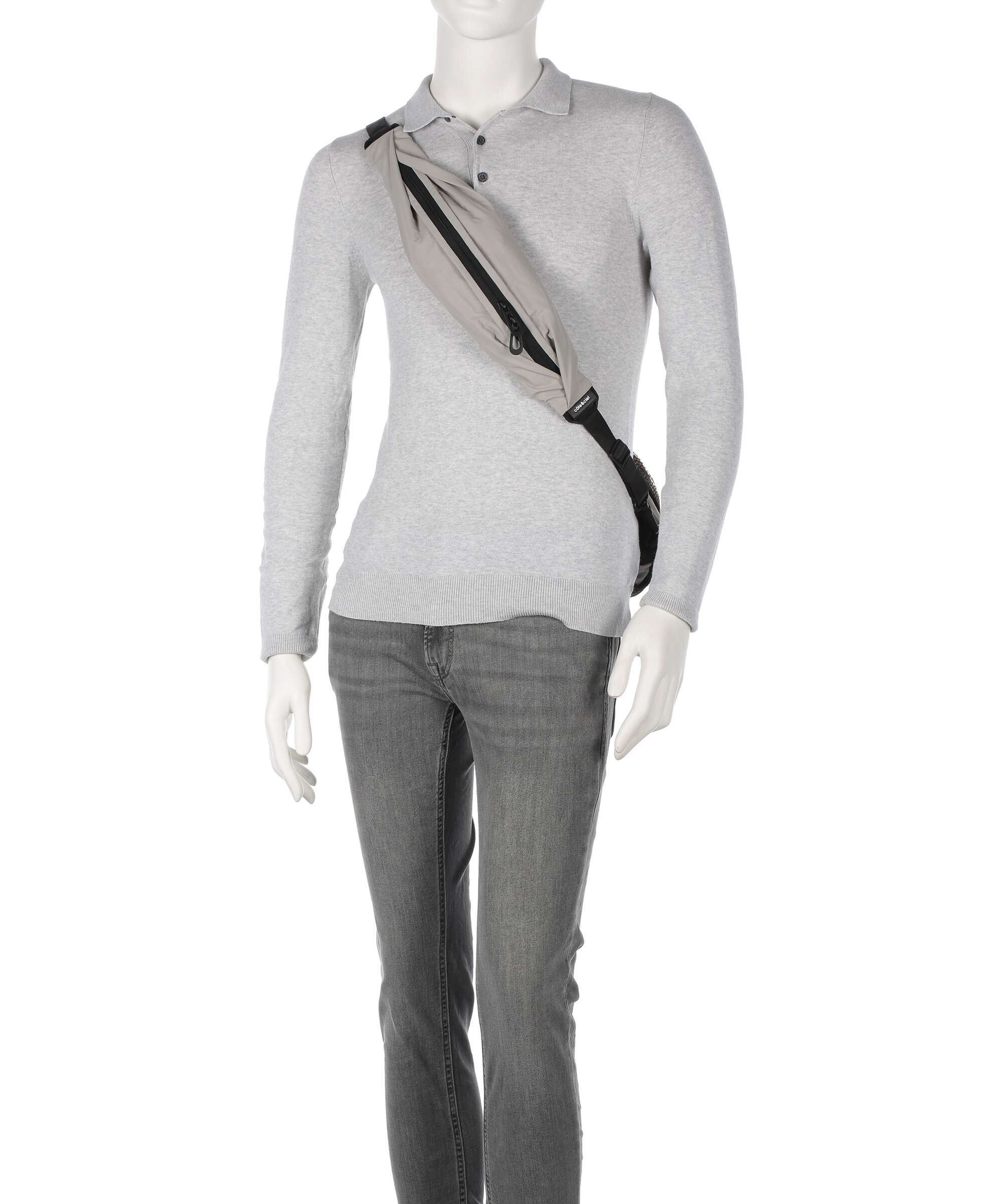 Côte&Ciel Orne Crossbody bag light grey/sand